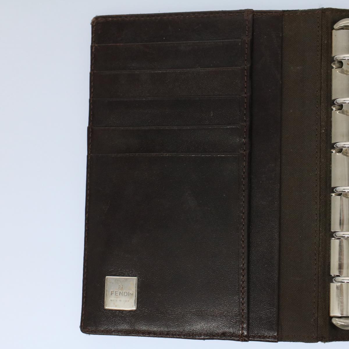 FENDI Zucca Canvas Day Planner Cover Black Brown 2289 31099 009 56779