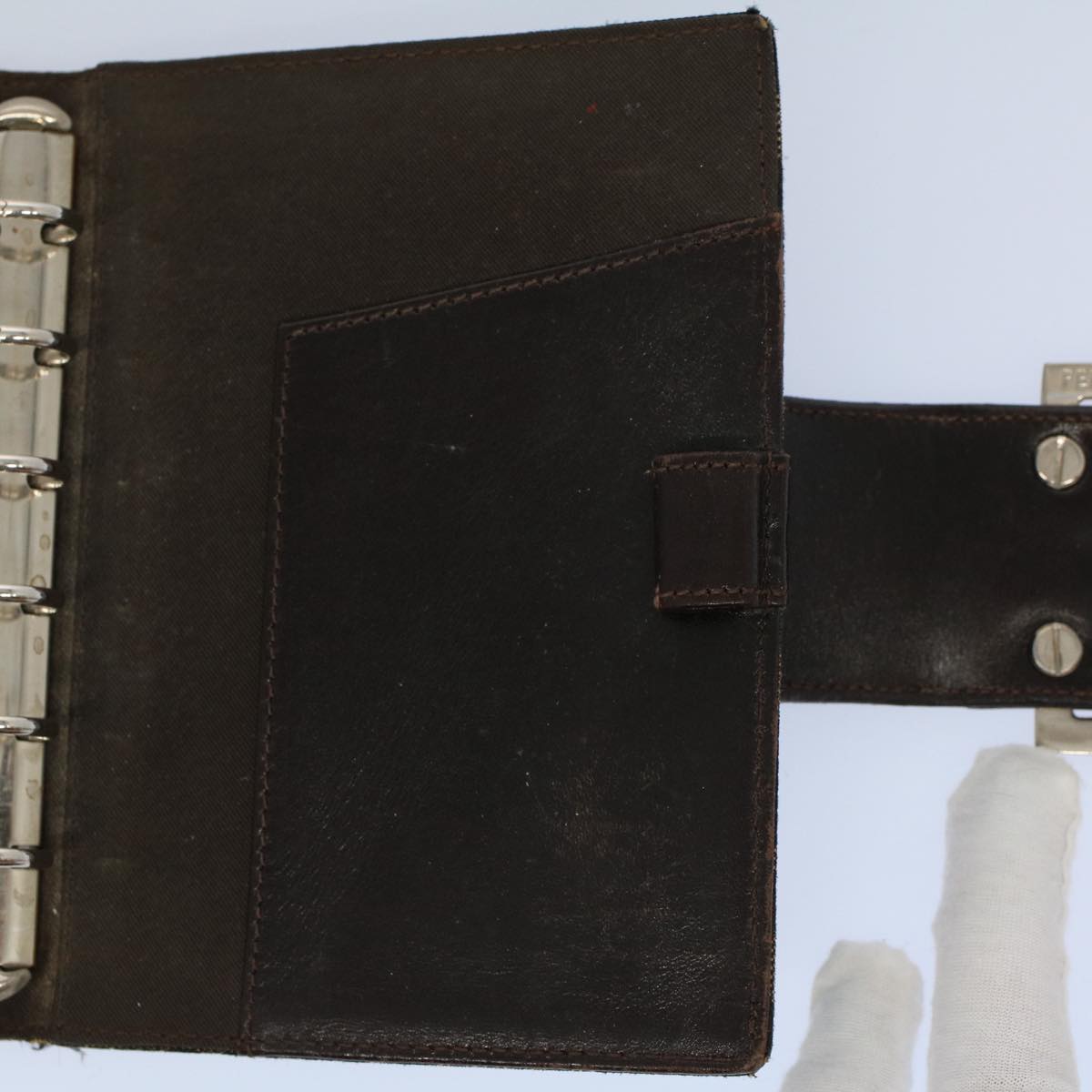 FENDI Zucca Canvas Day Planner Cover Black Brown 2289 31099 009 56779