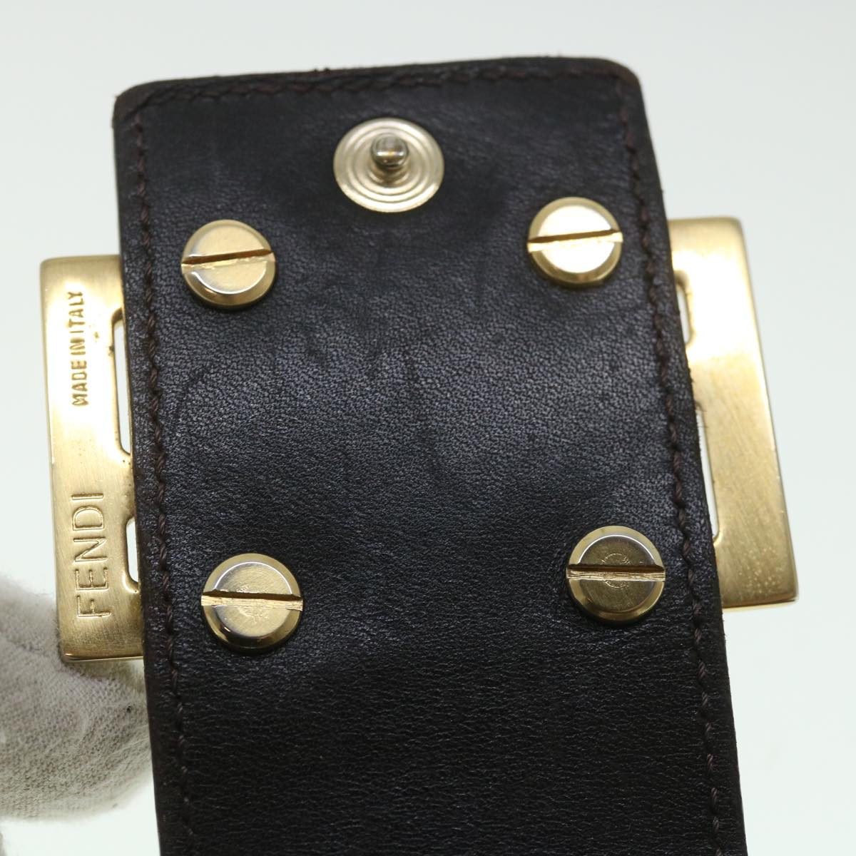 FENDI Zucca Canvas Wallet Black Brown 56791
