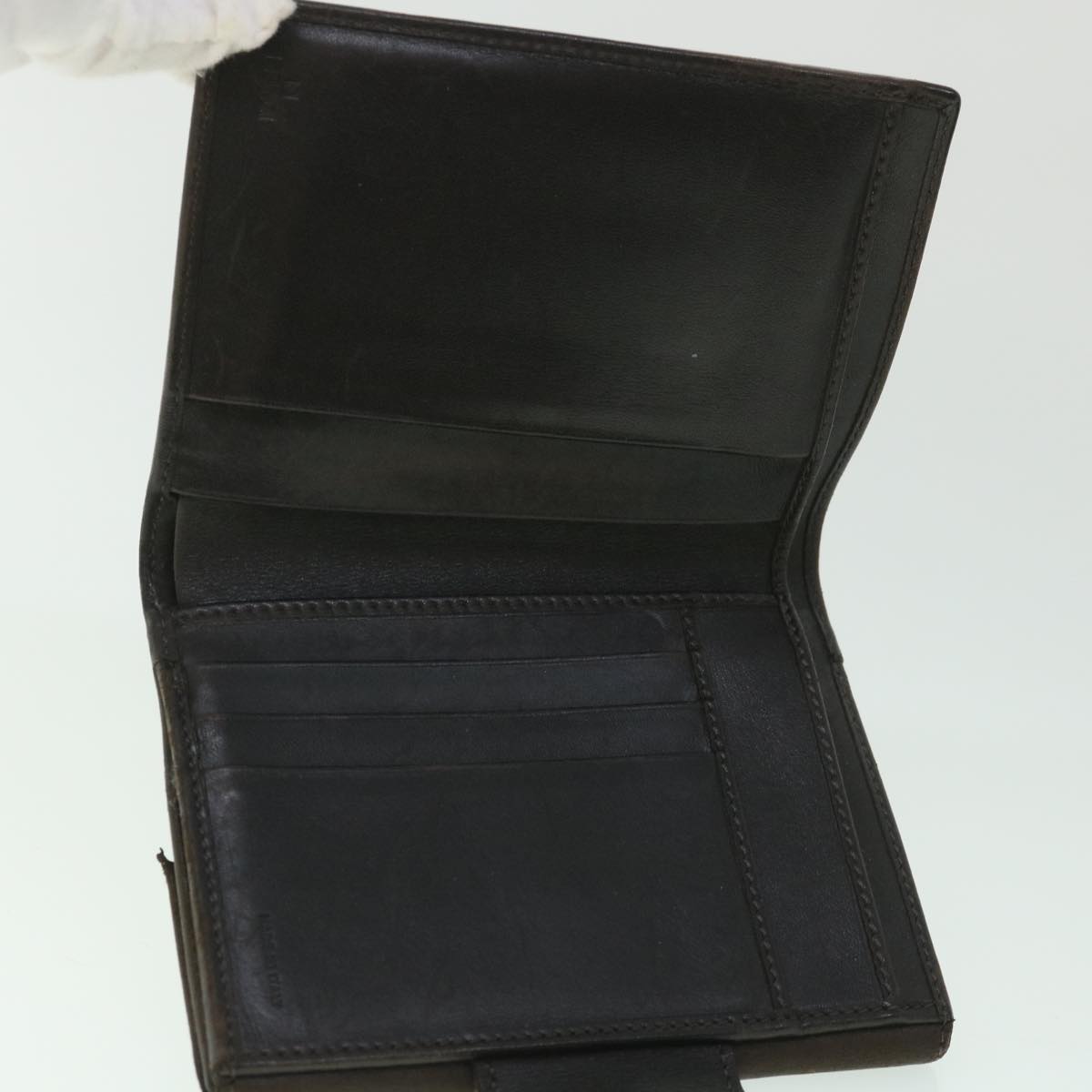 FENDI Zucca Canvas Wallet Black Brown 56791