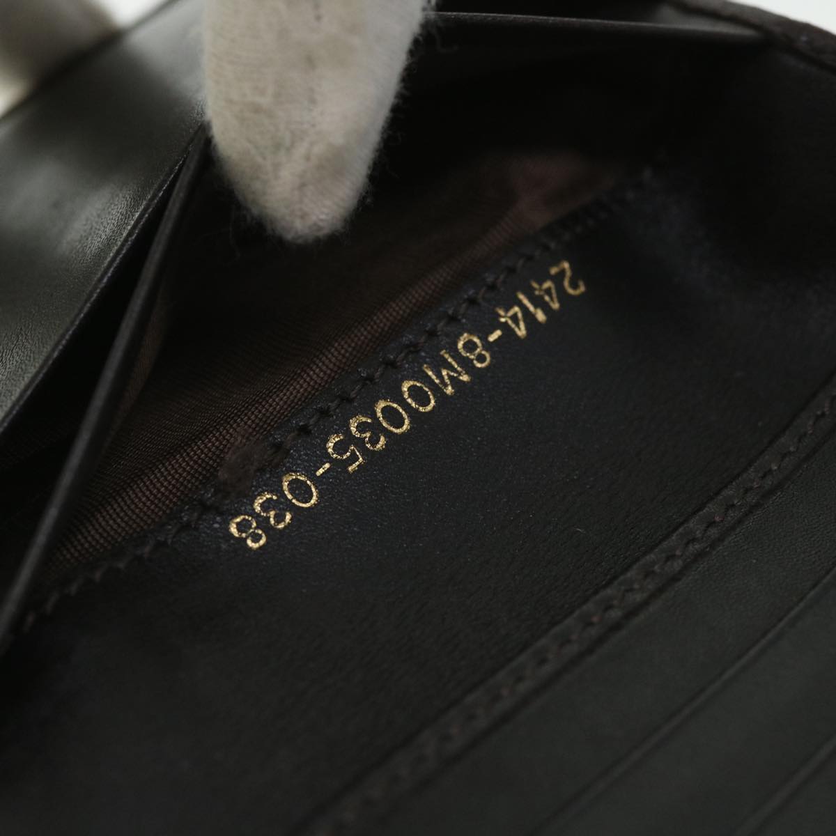 FENDI Zucca Canvas Wallet Black Brown 56791