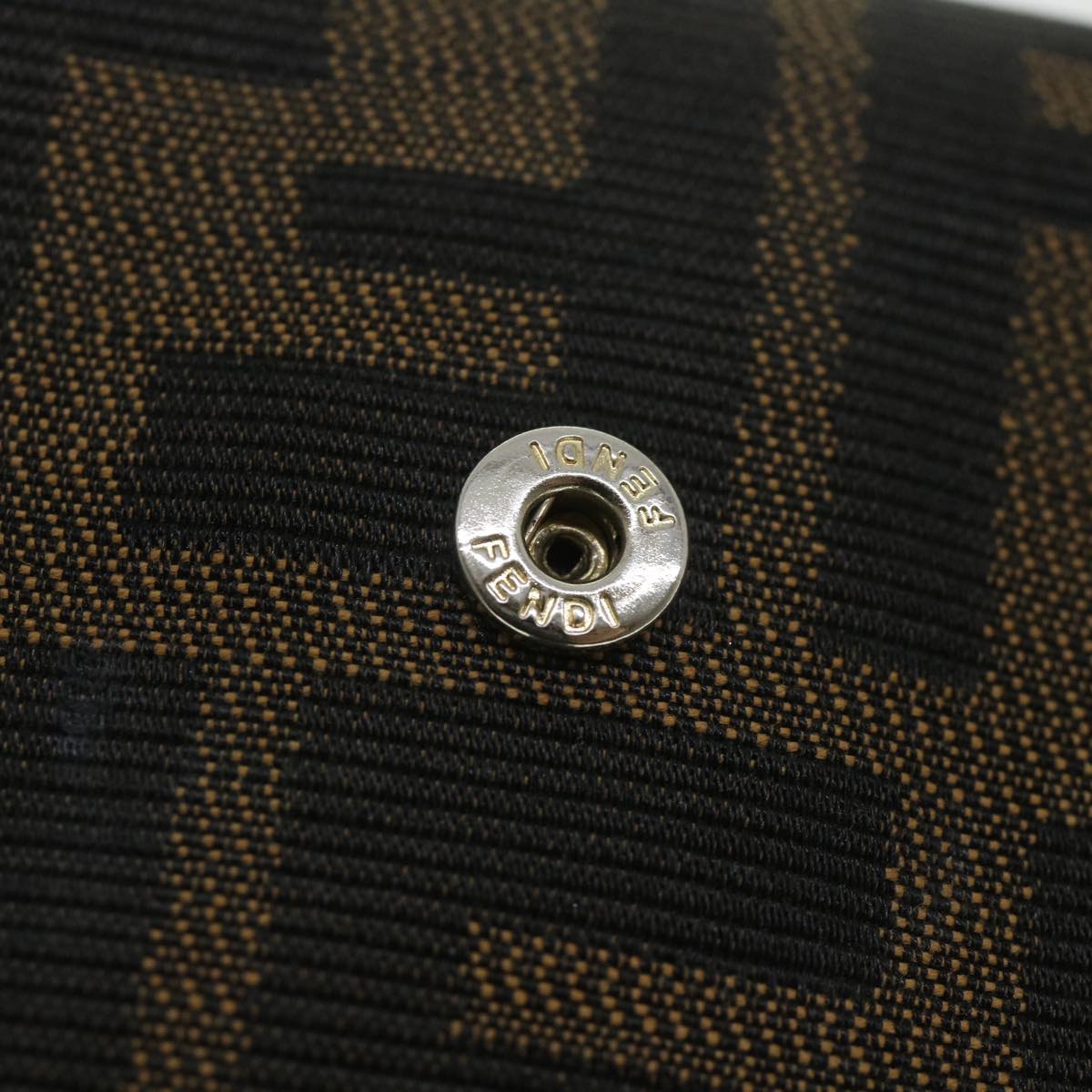 FENDI Zucca Canvas Wallet Black Brown 56791
