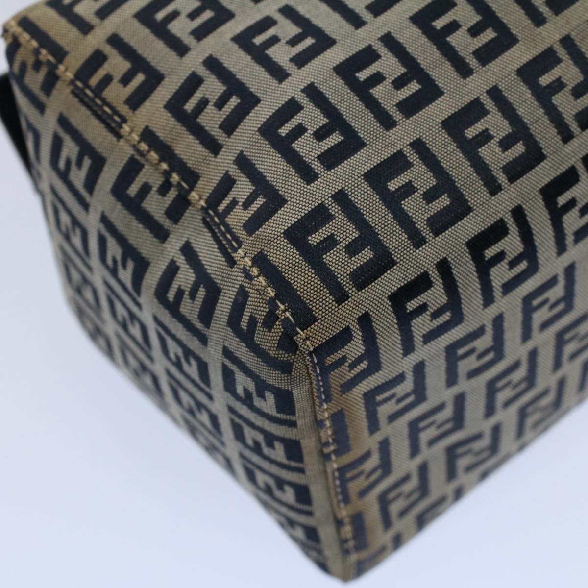 FENDI Zucchino Canvas Hand Bag Navy 56963