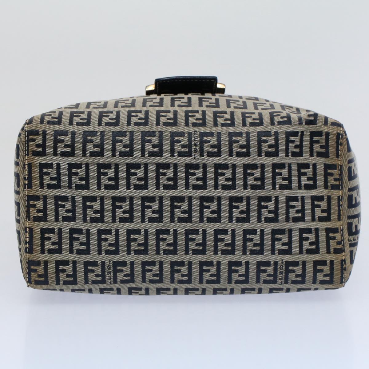 FENDI Zucchino Canvas Hand Bag Navy 56963
