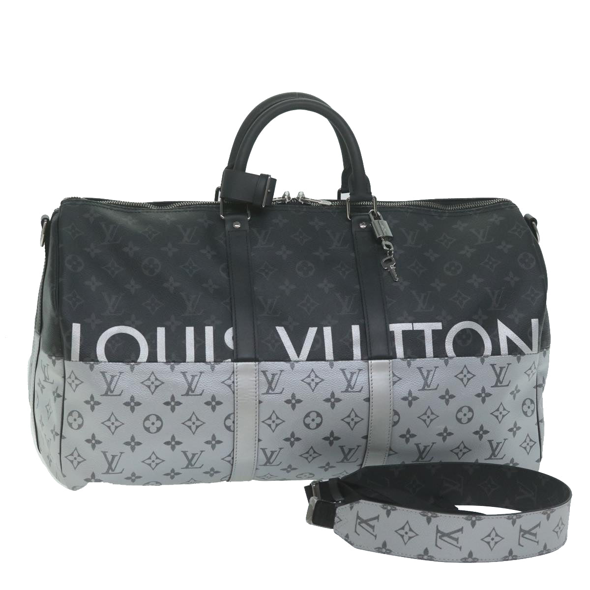 LOUIS VUITTON Eclipse Split Keepall Bandouliere 50 Boston Bag M43817 57012A