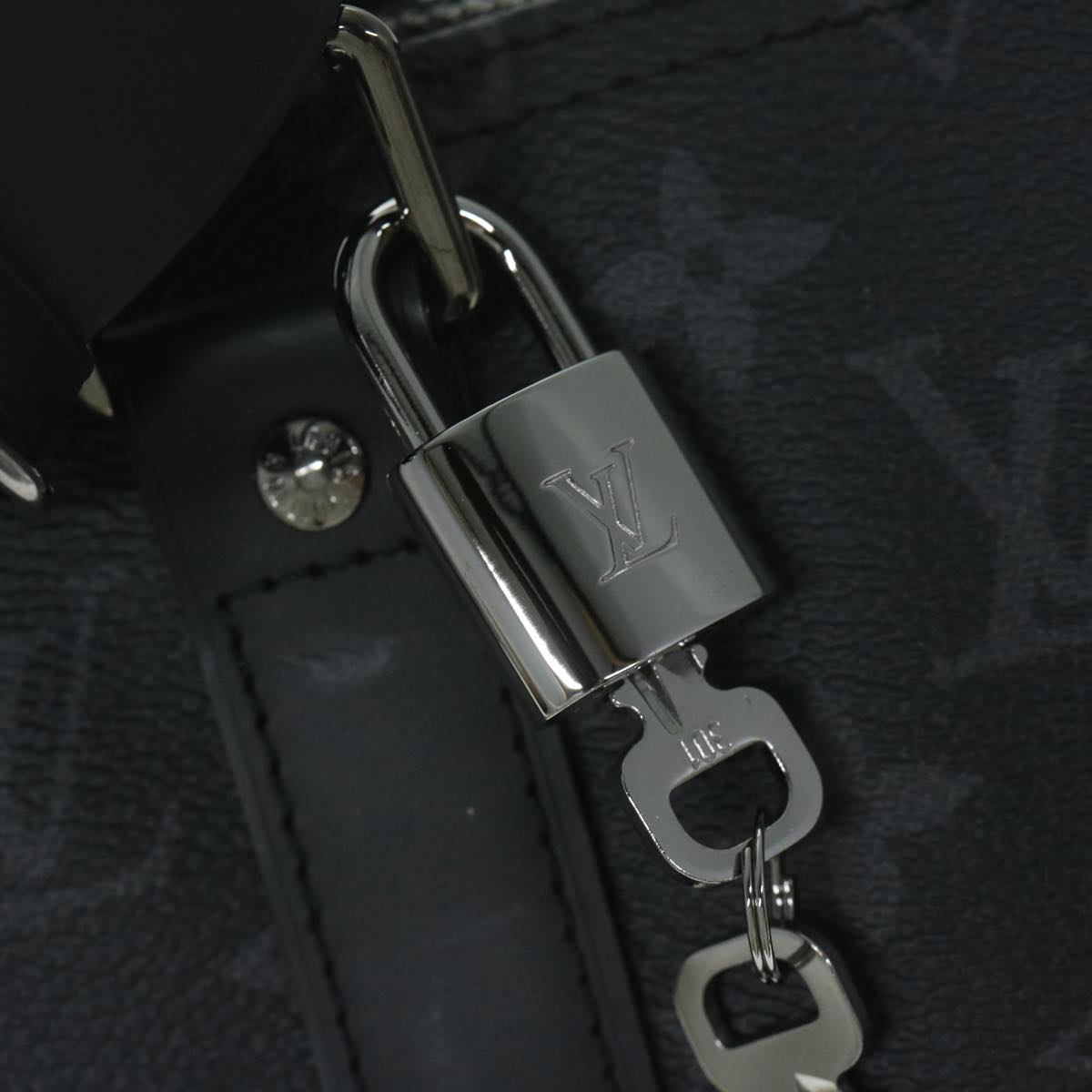 LOUIS VUITTON Eclipse Split Keepall Bandouliere 50 Boston Bag M43817 57012A
