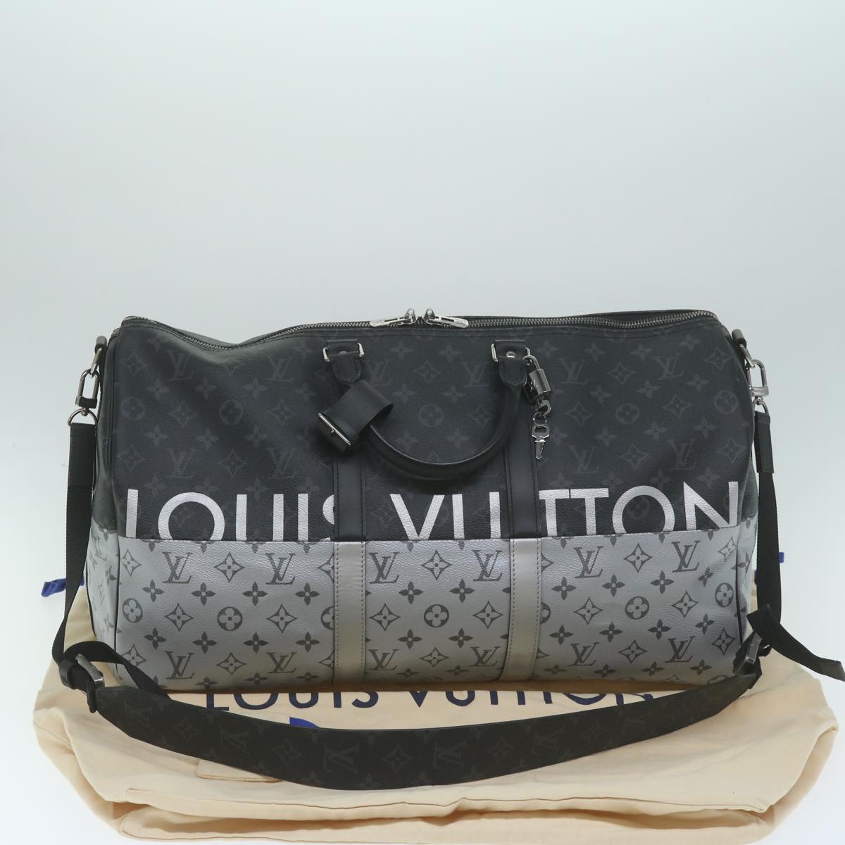 LOUIS VUITTON Eclipse Split Keepall Bandouliere 50 Boston Bag M43817 57012A