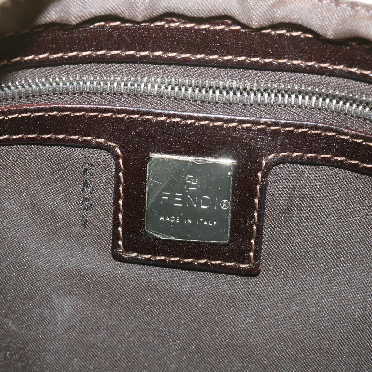 FENDI Zucca Canvas Mamma Baguette Shoulder Bag Beige 57043