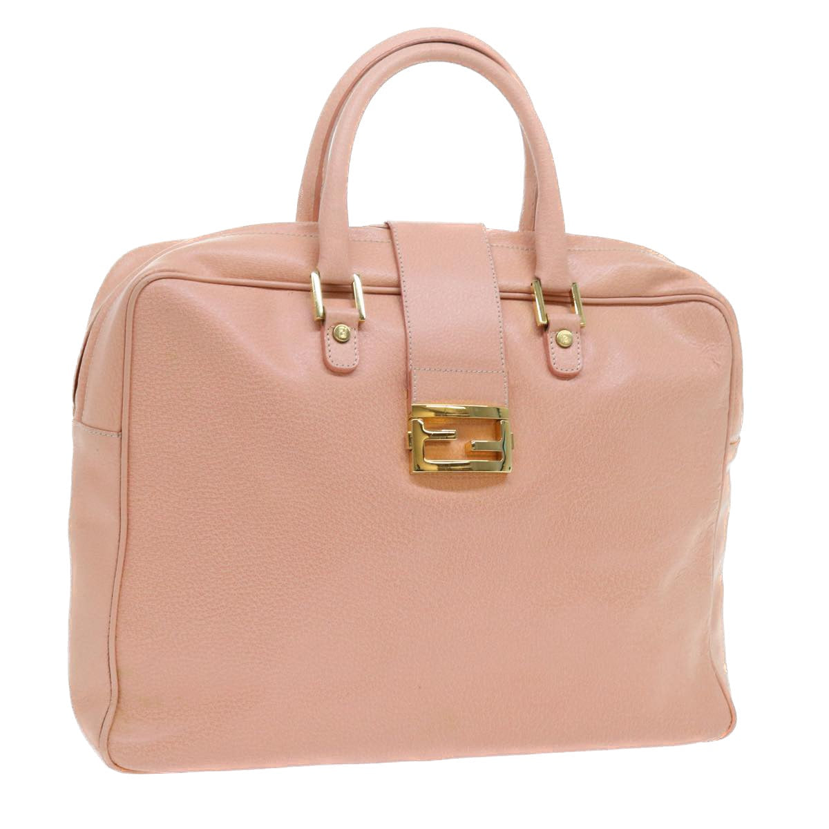 FENDI Mamma Baguette Hand Bag Leather Pink 57058
