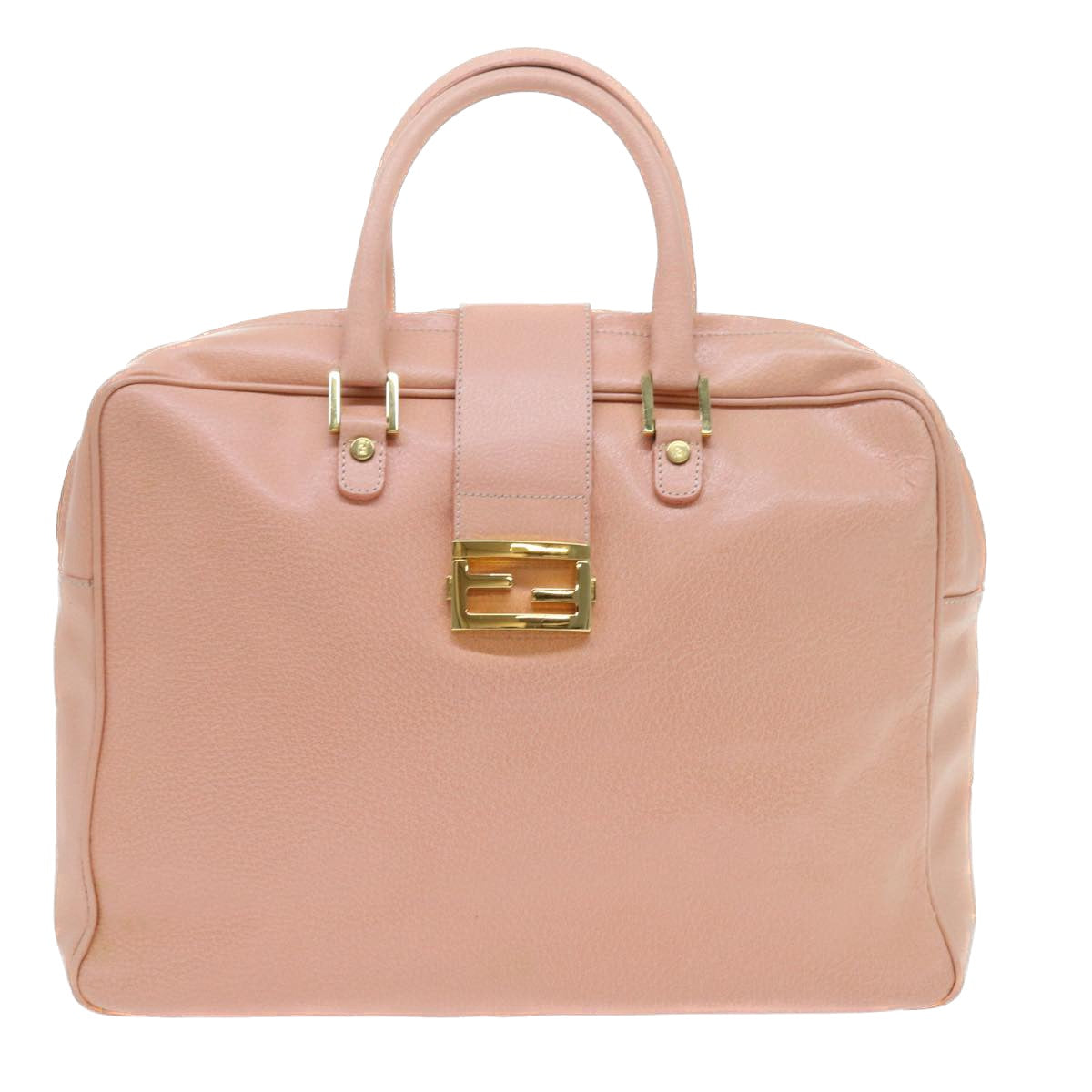 FENDI Mamma Baguette Hand Bag Leather Pink 57058