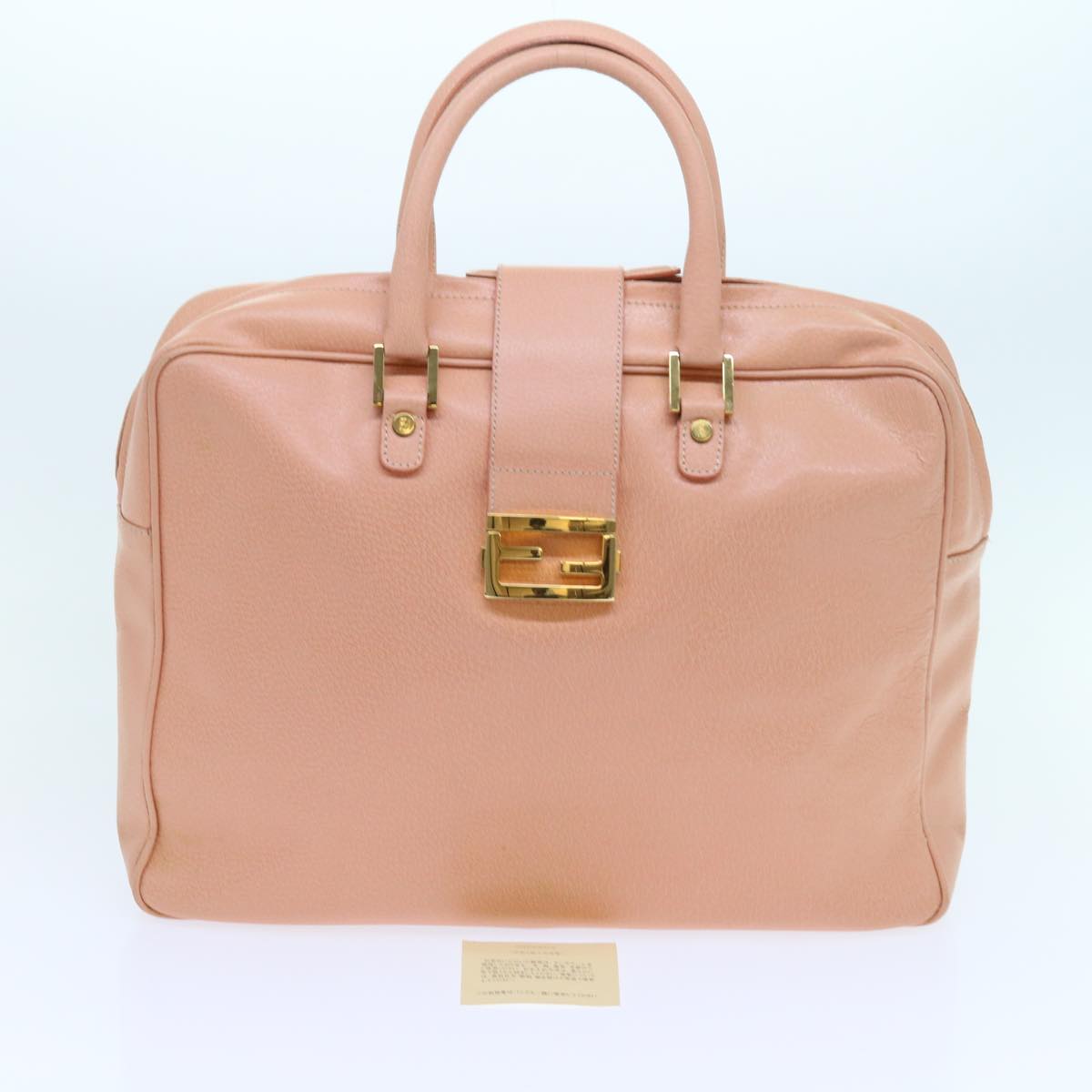 FENDI Mamma Baguette Hand Bag Leather Pink 57058