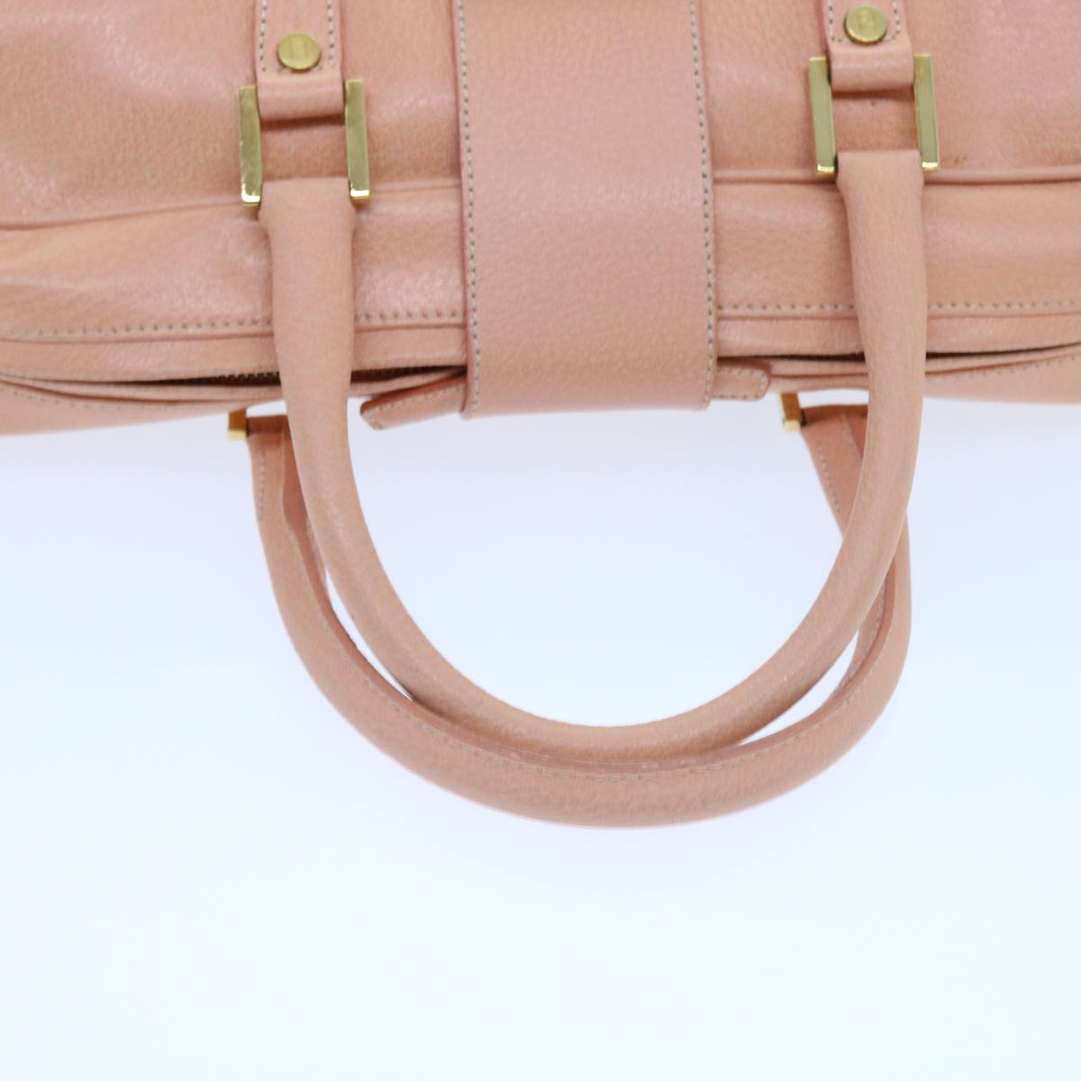FENDI Mamma Baguette Hand Bag Leather Pink 57058