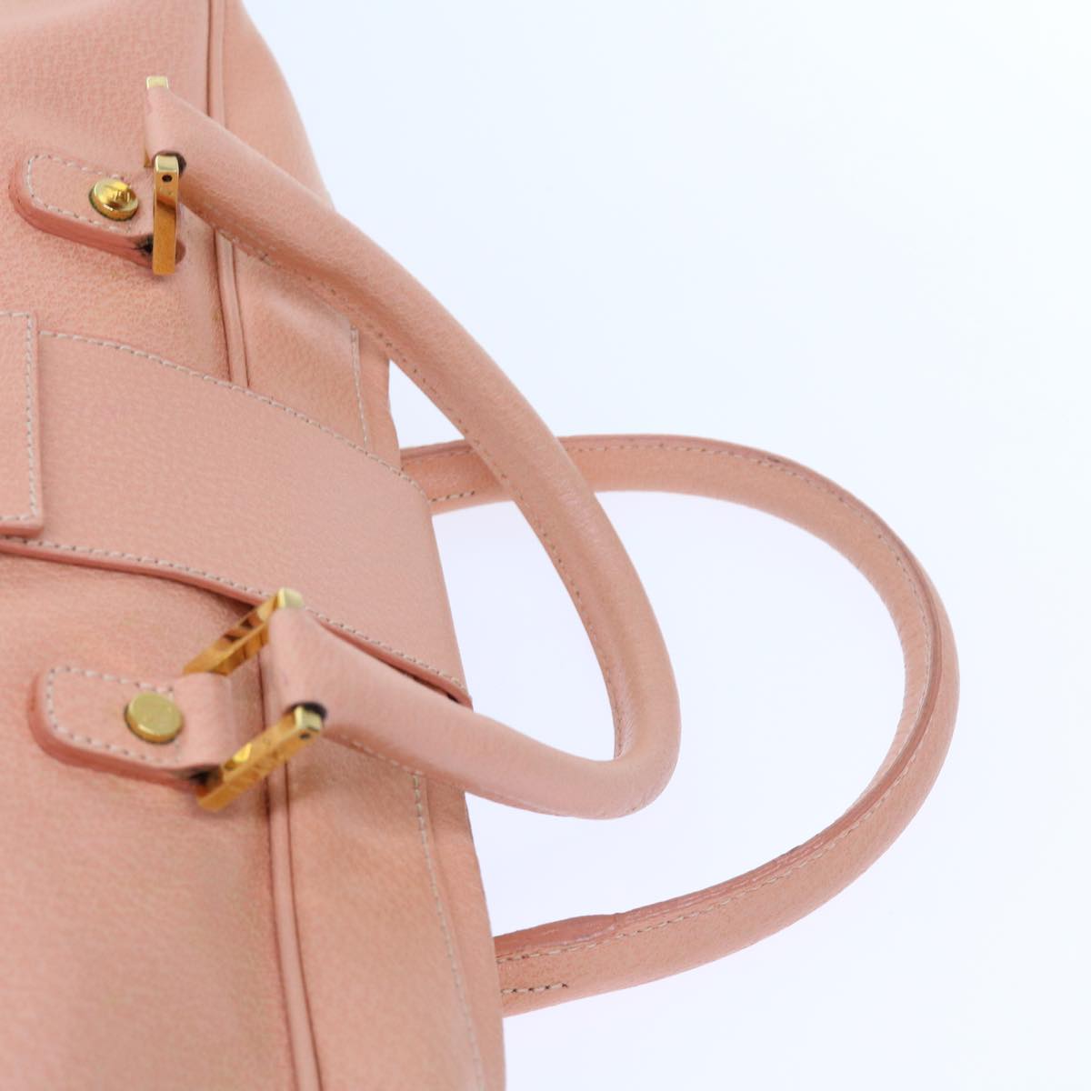 FENDI Mamma Baguette Hand Bag Leather Pink 57058