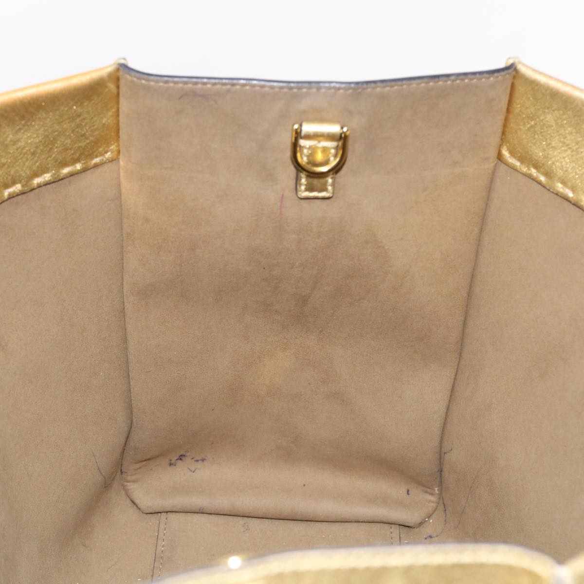 FENDI Shoulder Bag Leather Gold 57059