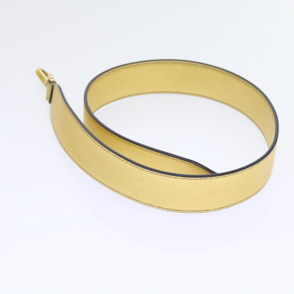 FENDI Shoulder Bag Leather Gold 57059