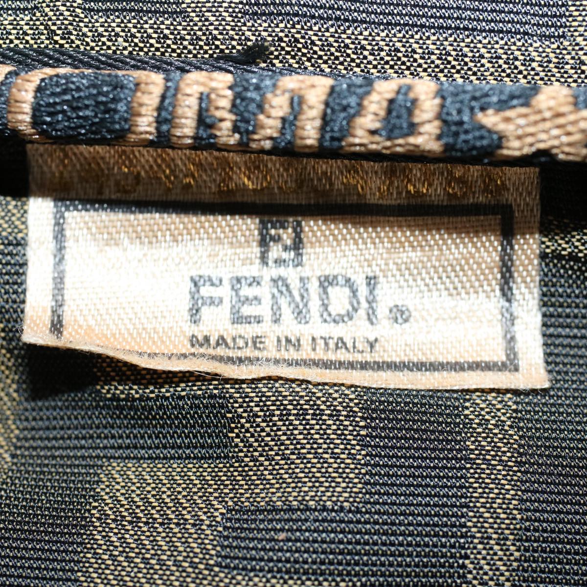 FENDI Zucca Canvas Vanity Mamma Baguette Hand Bag Brown 57210