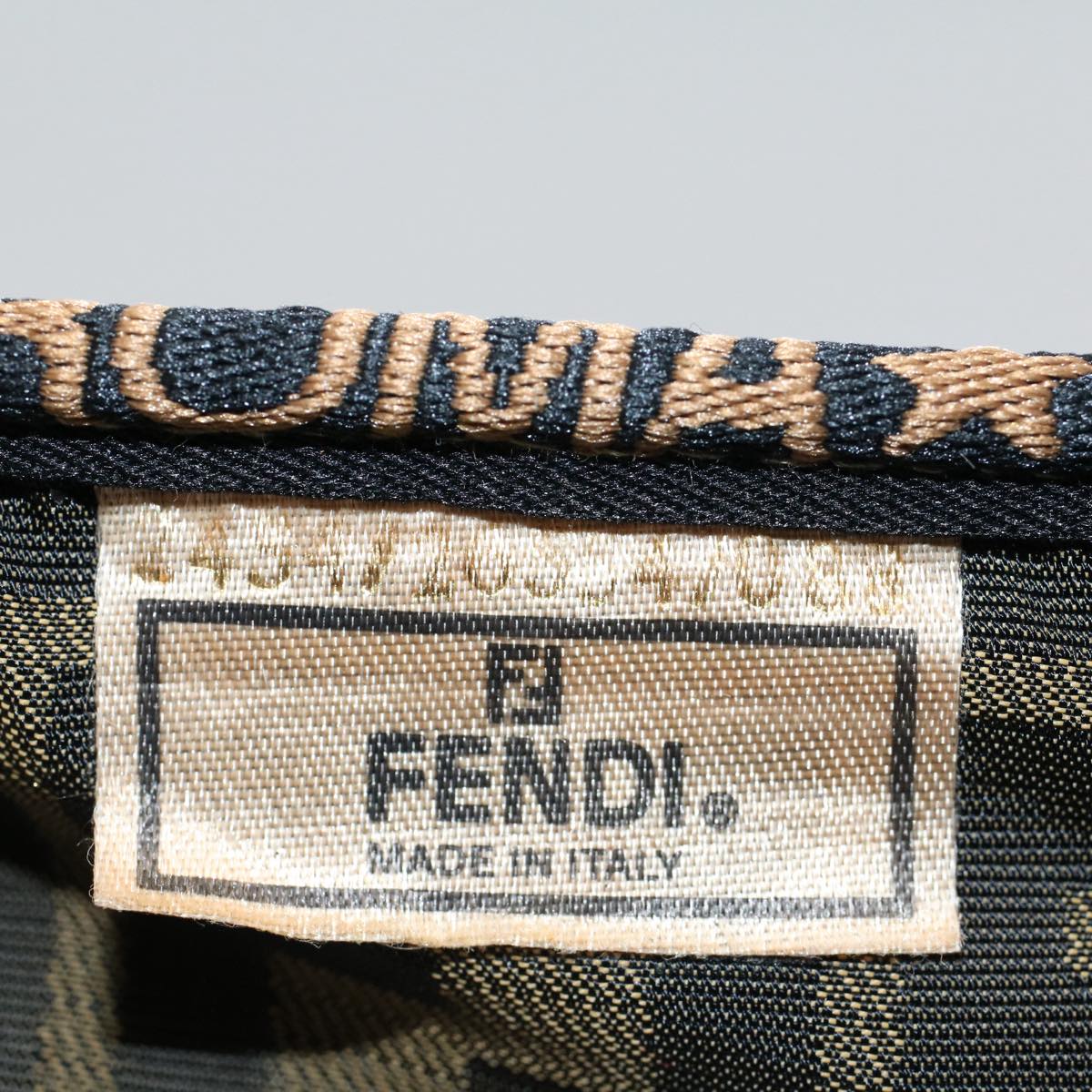 FENDI Zucca Canvas Vanity Mamma Baguette Hand Bag Brown 57210