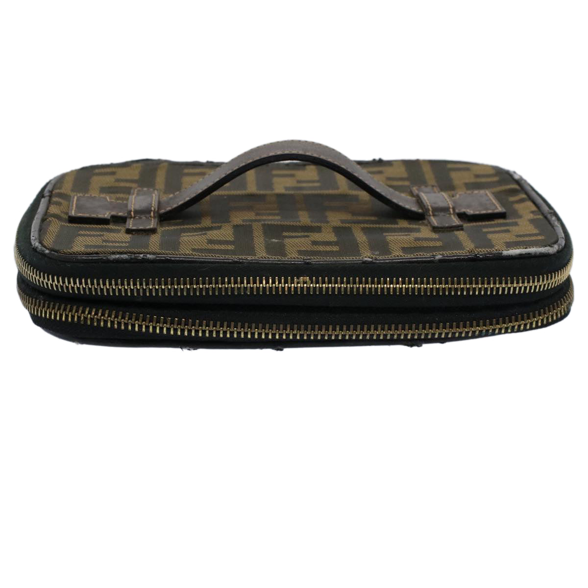 FENDI Zucca Canvas Vanity Mamma Baguette Hand Bag Brown 57210