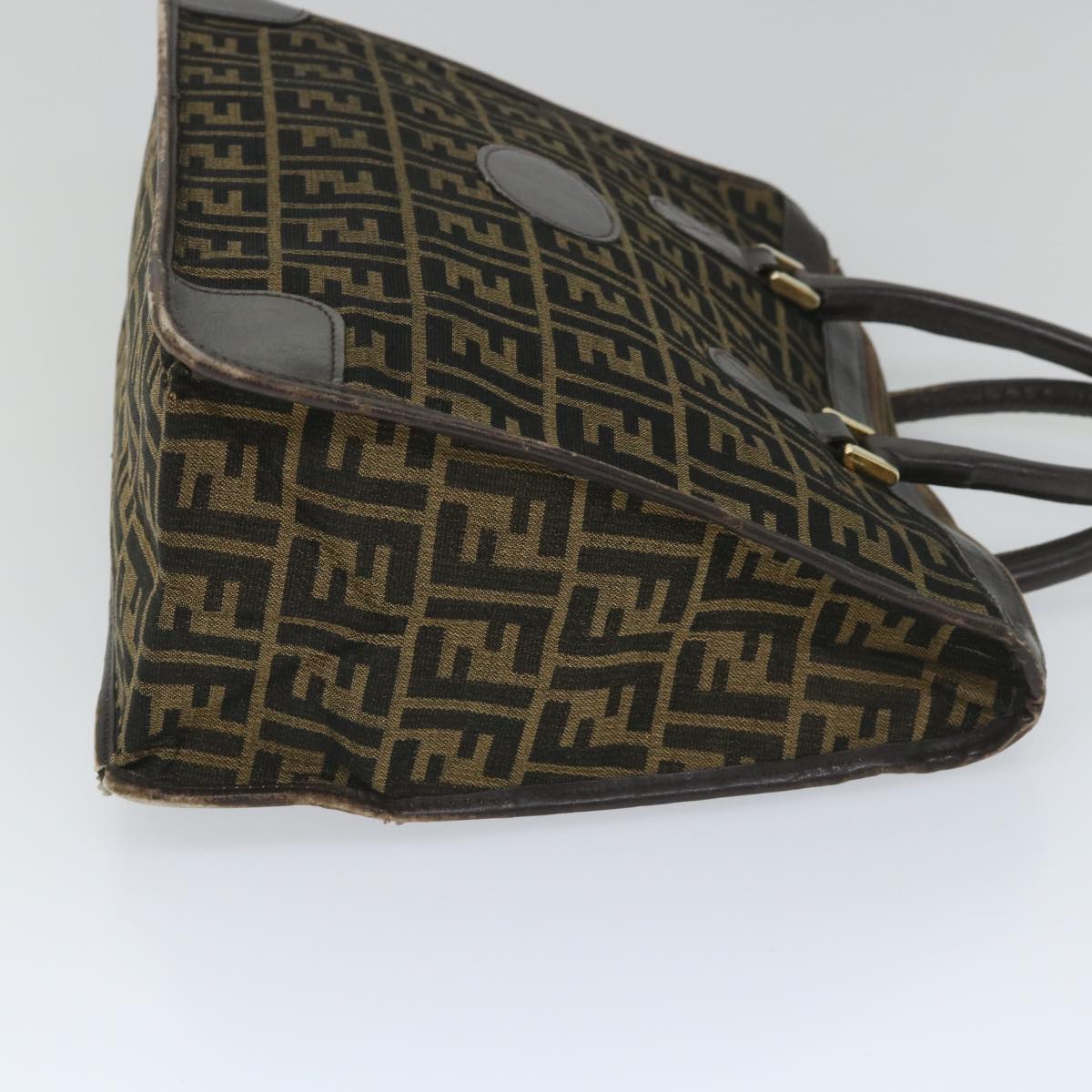 FENDI Zucca Canvas Mamma Baguette Hand Bag Vintage Brown 57254