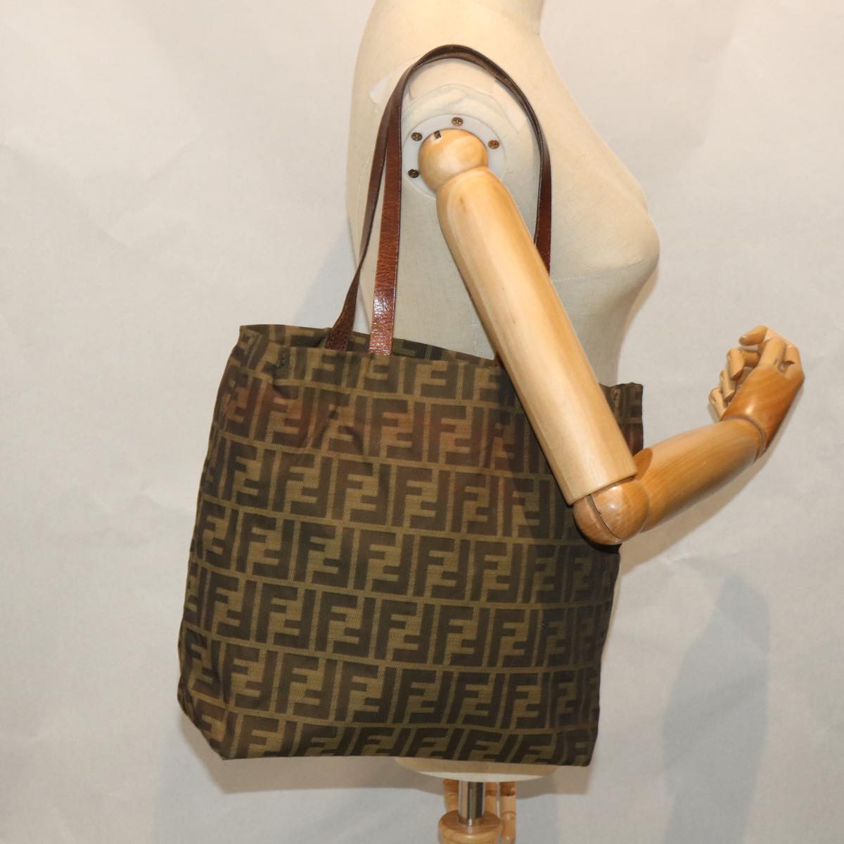 FENDI Zucca Canvas Tote Bag Brown 57262