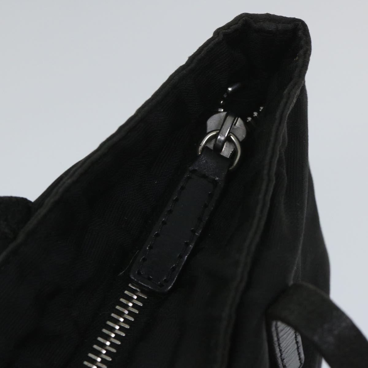 FENDI Zucca Canvas Shoulder Bag Black 57278
