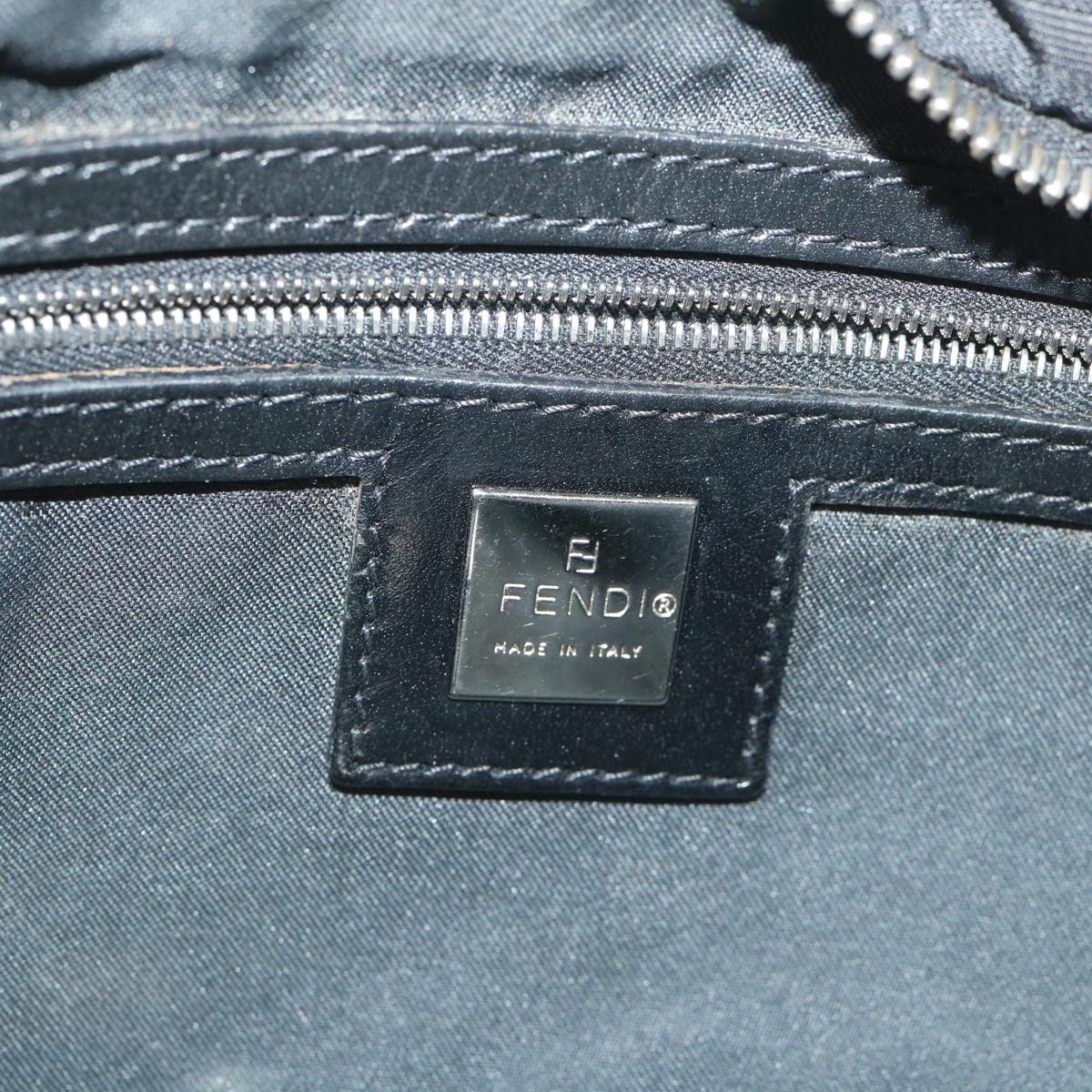 FENDI Zucca Canvas Shoulder Bag Black 57278
