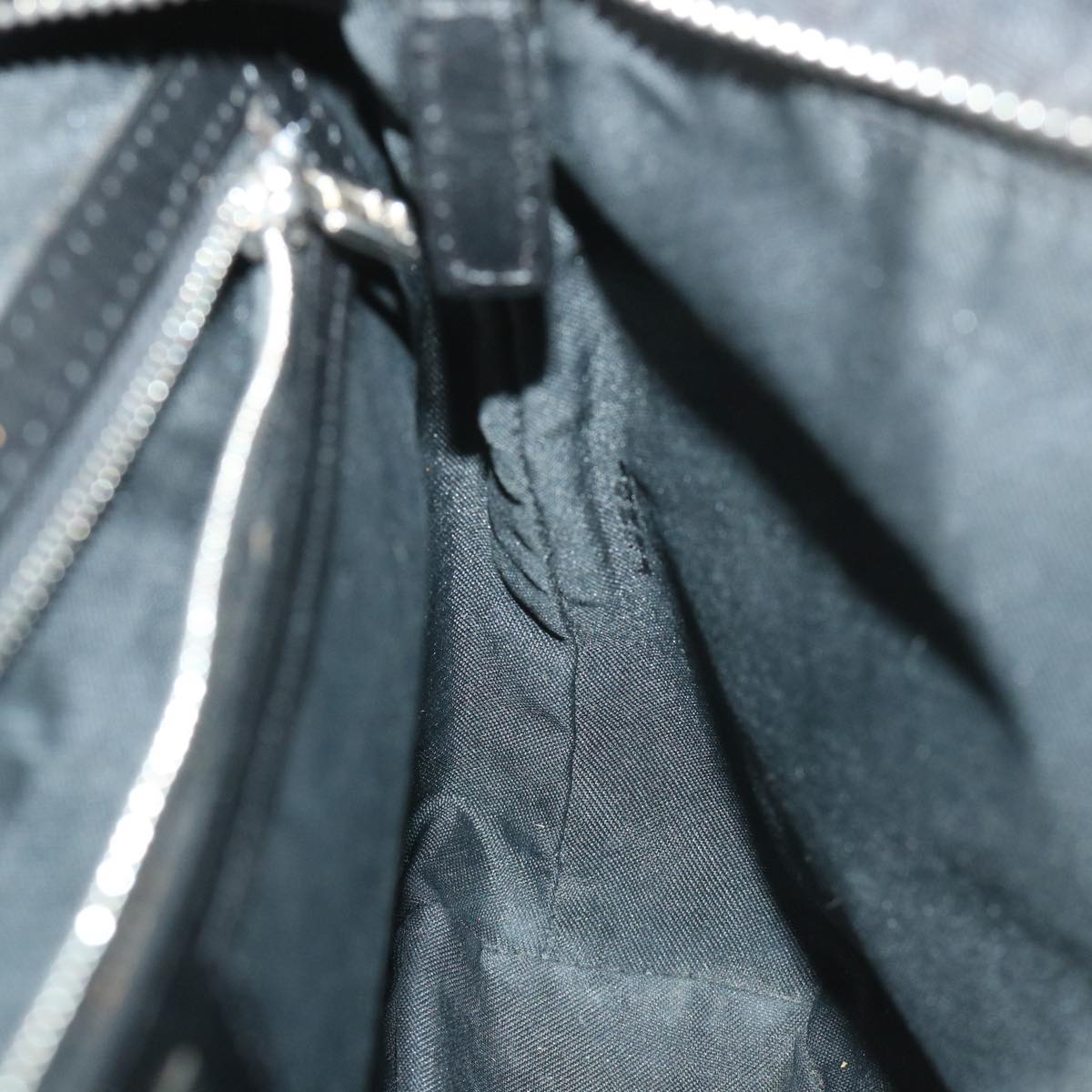 FENDI Zucca Canvas Shoulder Bag Black 57278