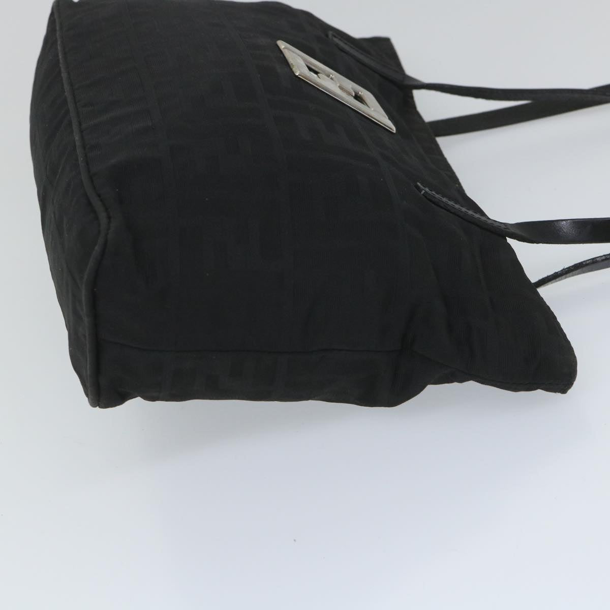 FENDI Zucca Canvas Shoulder Bag Black 57278