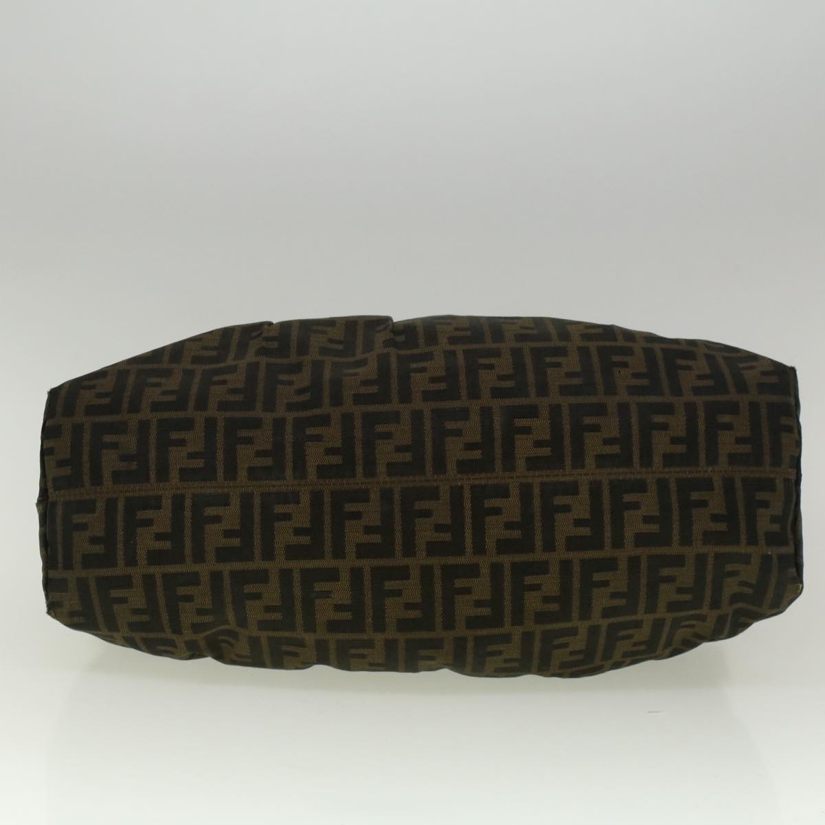 FENDI Zucca Canvas Mamma Baguette Shoulder Bag Brown 57295