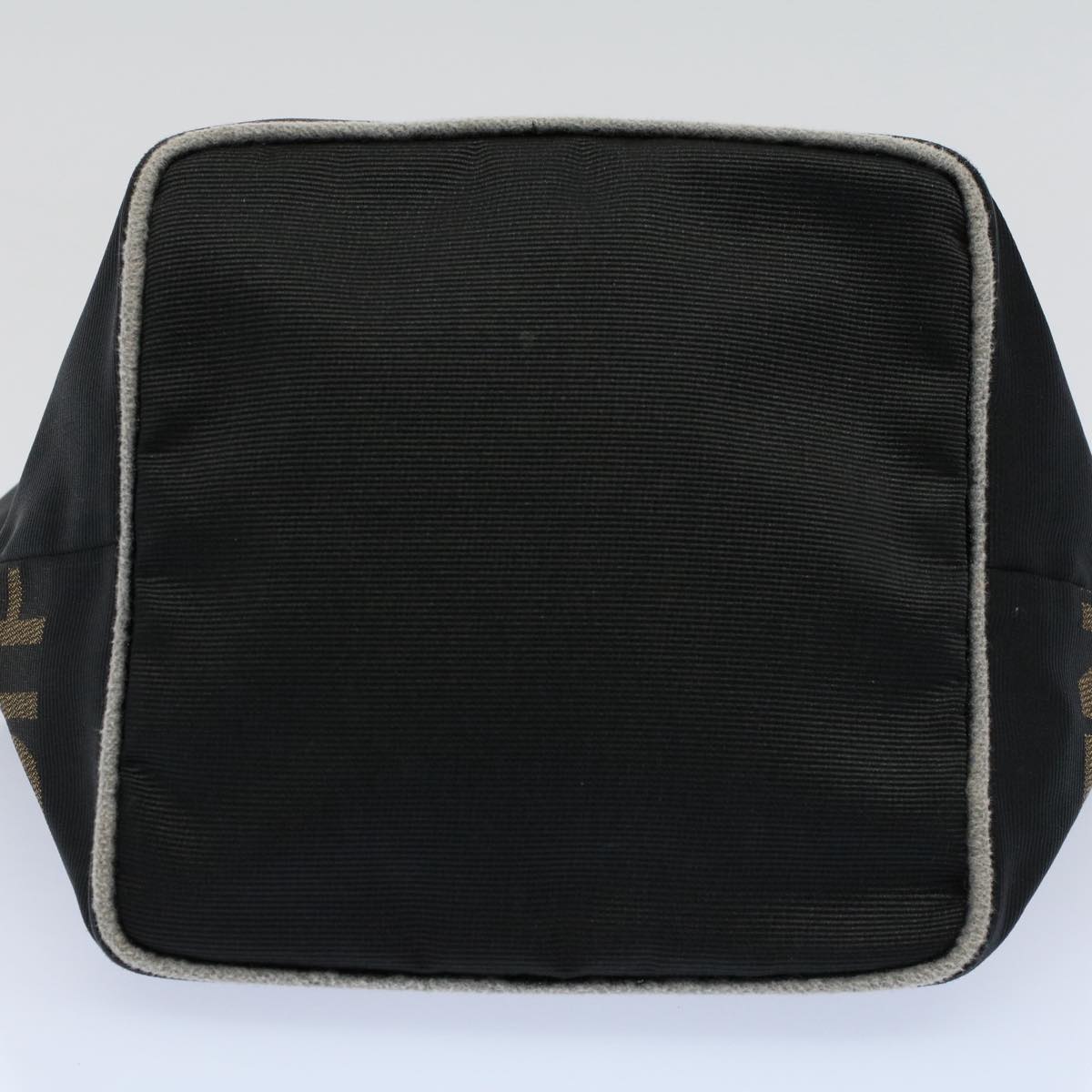 FENDI Hand Bag Nylon Black Brown 57319