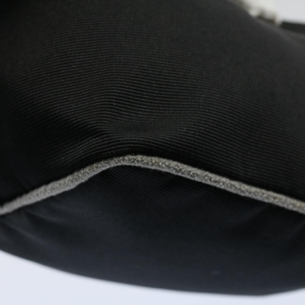 FENDI Hand Bag Nylon Black Brown 57319