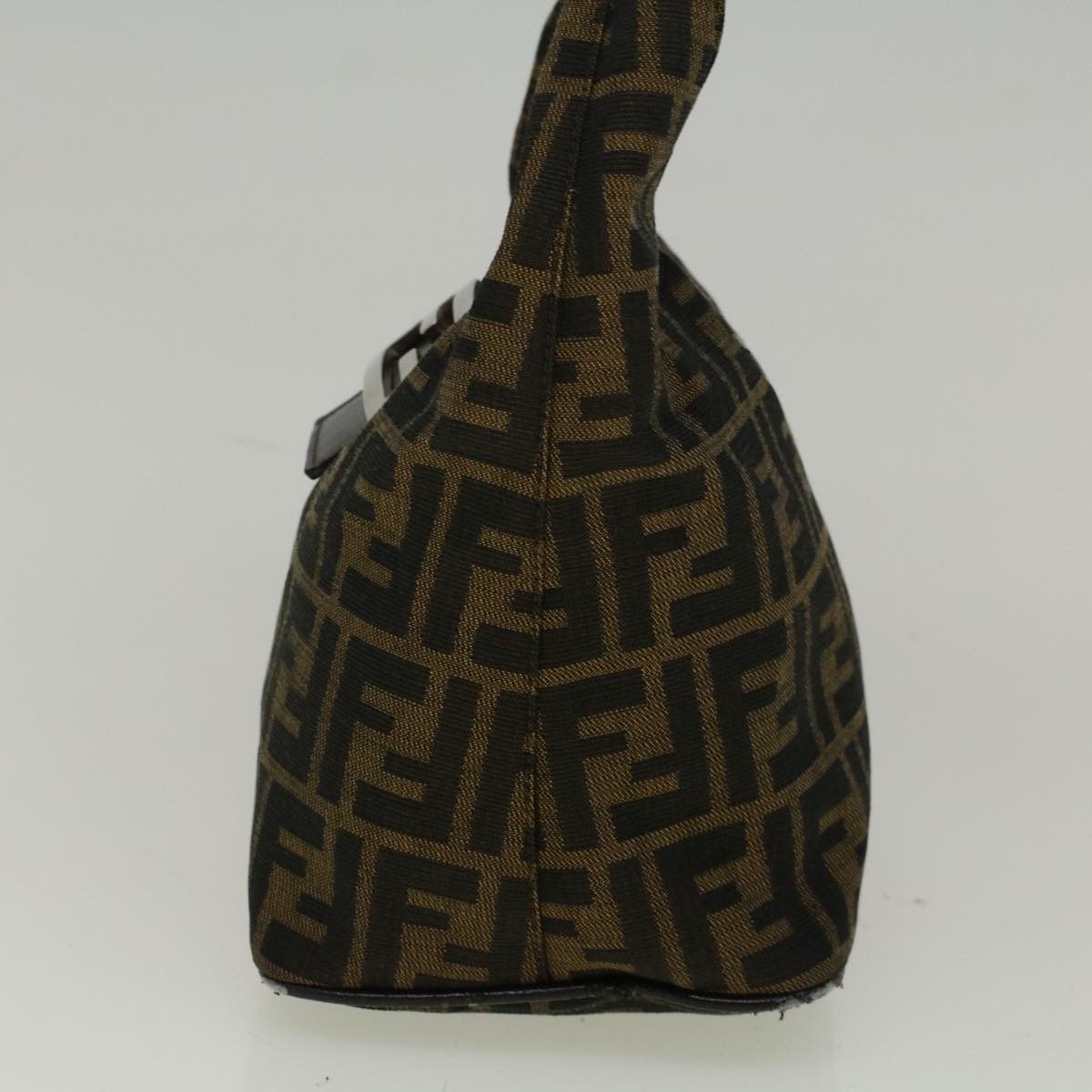 FENDI Zucca Canvas Mamma Baguette Shoulder Bag Brown 57337