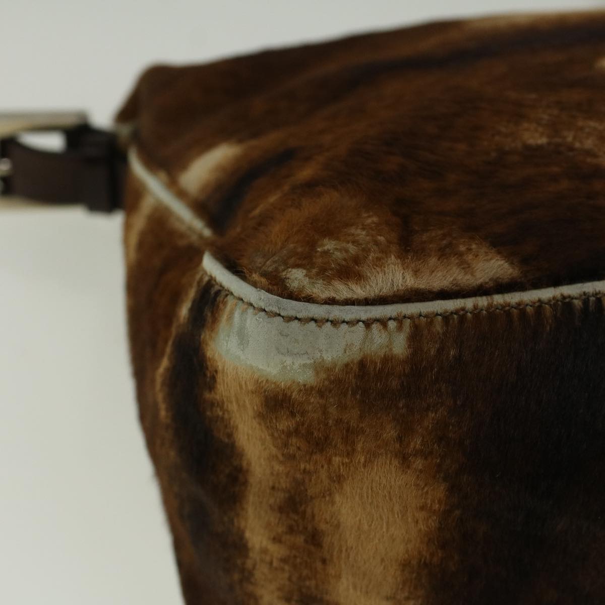 FENDI Mamma Baguette Shoulder Bag Harako leather Brown 57340