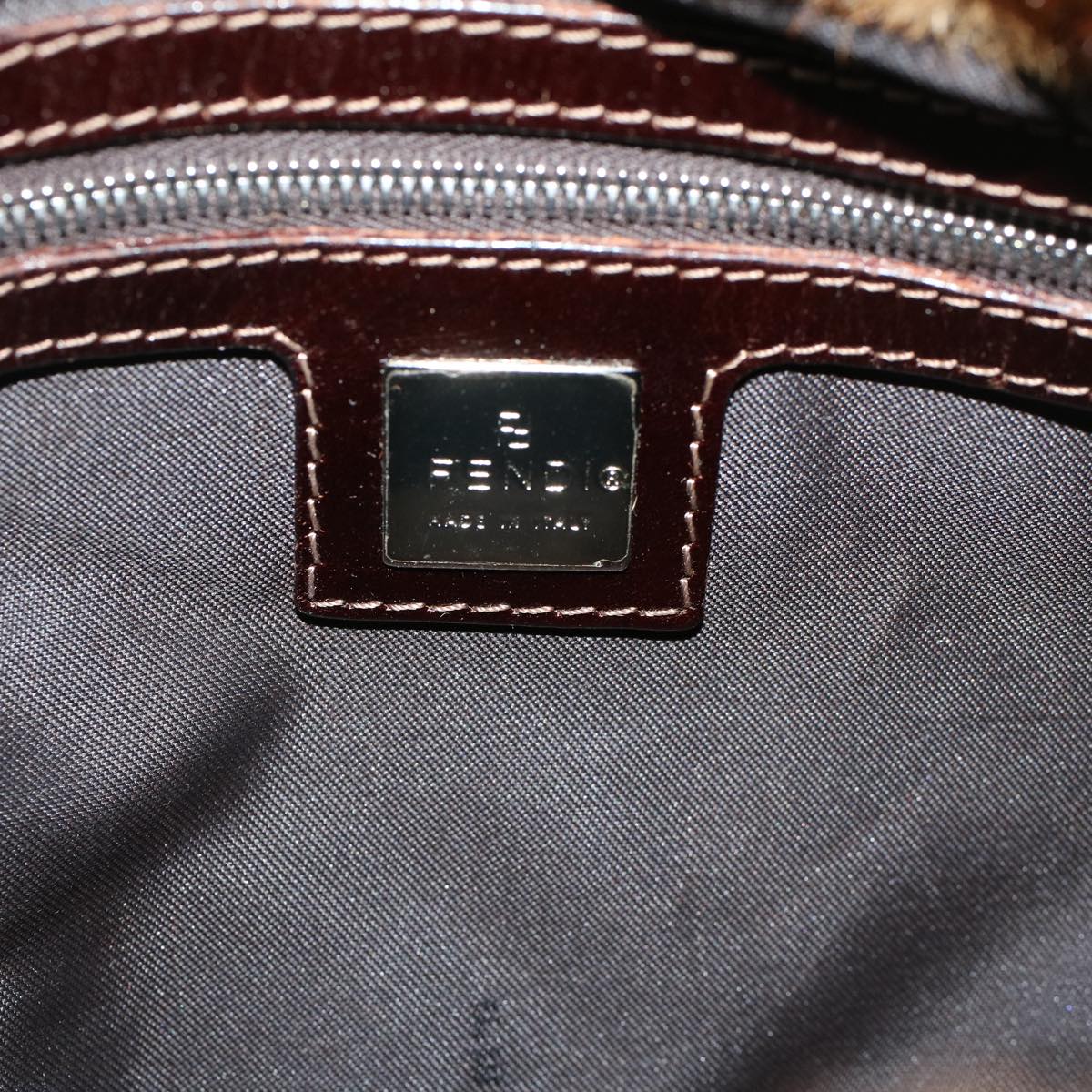 FENDI Mamma Baguette Shoulder Bag Harako leather Brown 57340