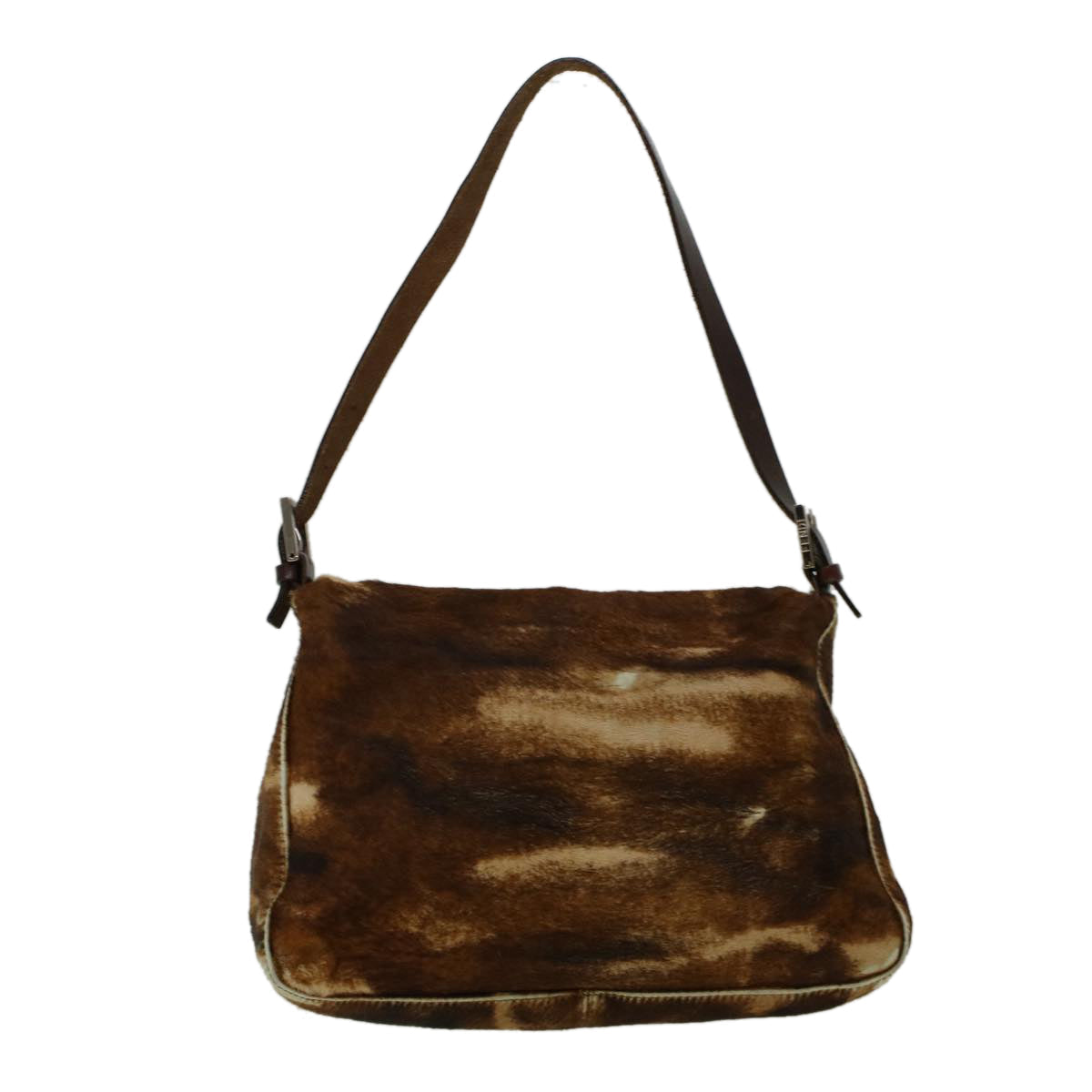 FENDI Mamma Baguette Shoulder Bag Harako leather Brown 57340