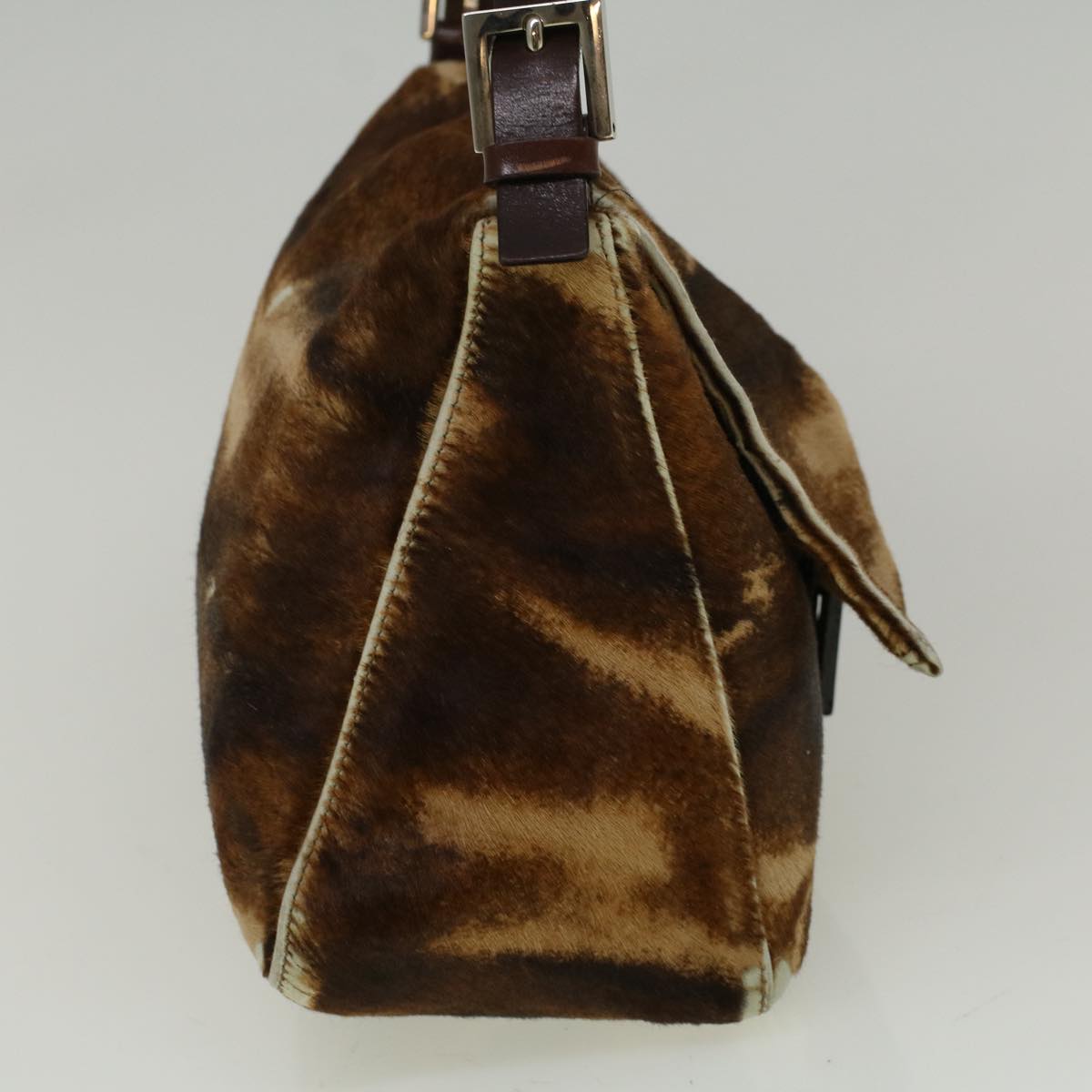 FENDI Mamma Baguette Shoulder Bag Harako leather Brown 57340