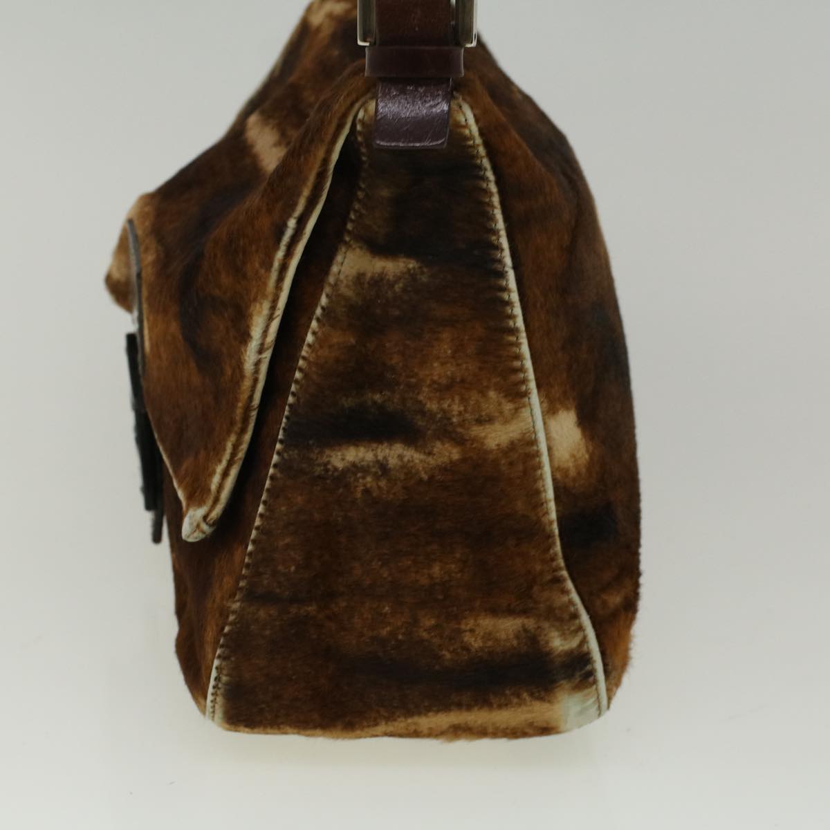 FENDI Mamma Baguette Shoulder Bag Harako leather Brown 57340