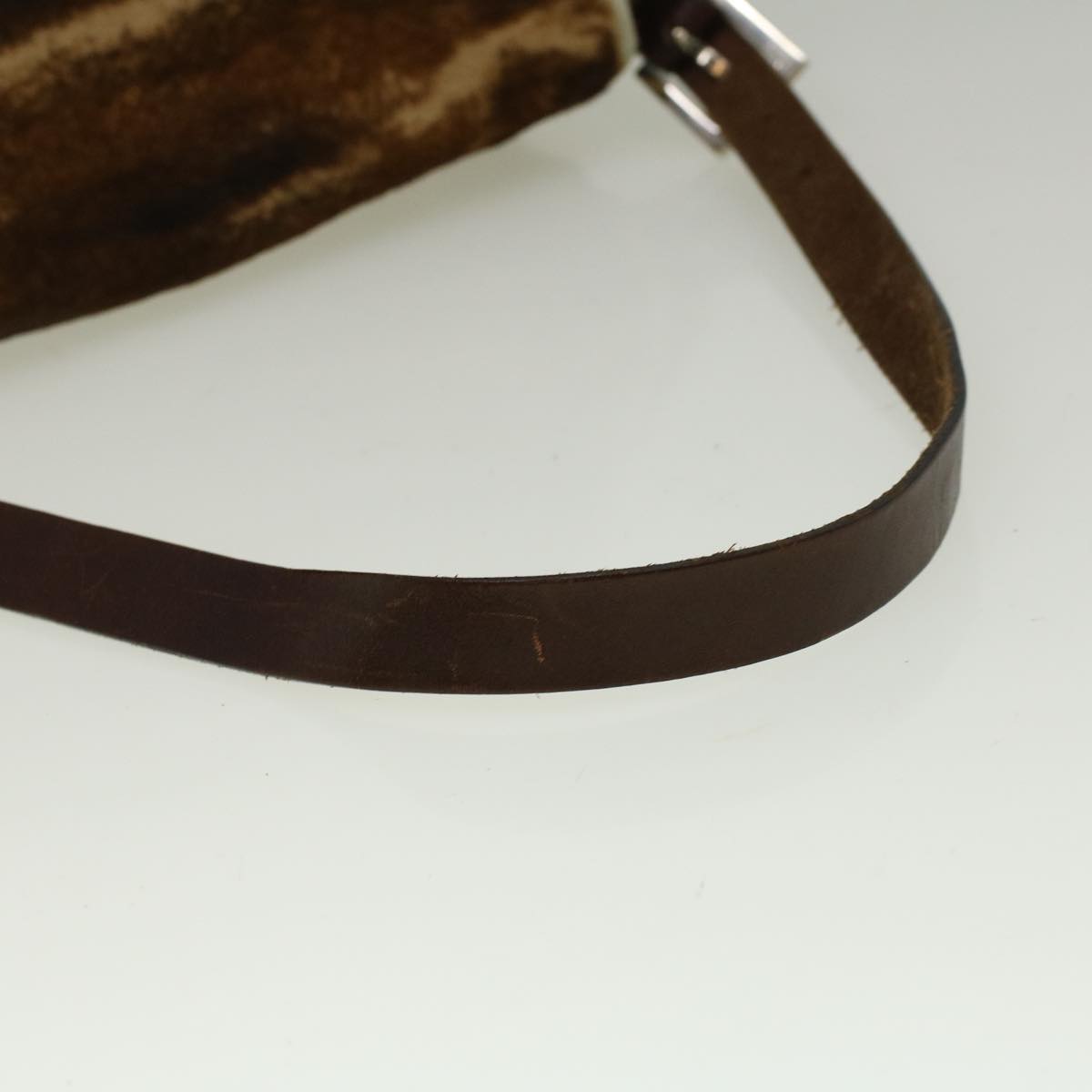 FENDI Mamma Baguette Shoulder Bag Harako leather Brown 57340