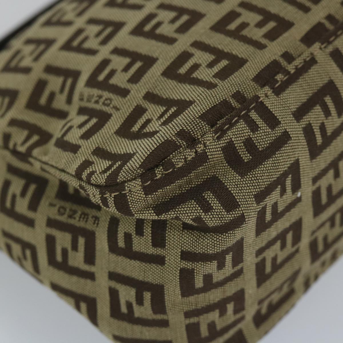 FENDI Zucchino Canvas Hand Bag Beige 57356
