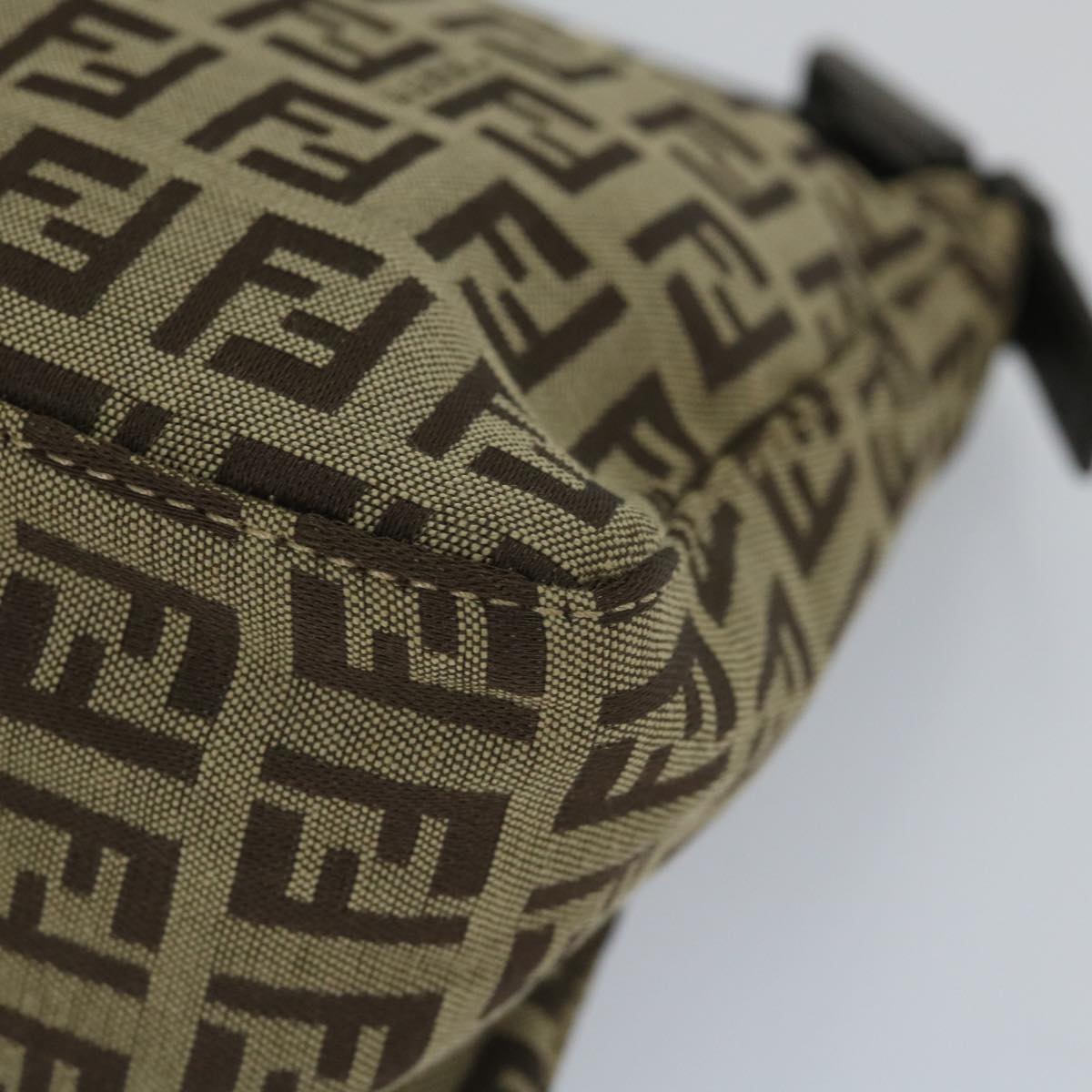 FENDI Zucchino Canvas Hand Bag Beige 57356