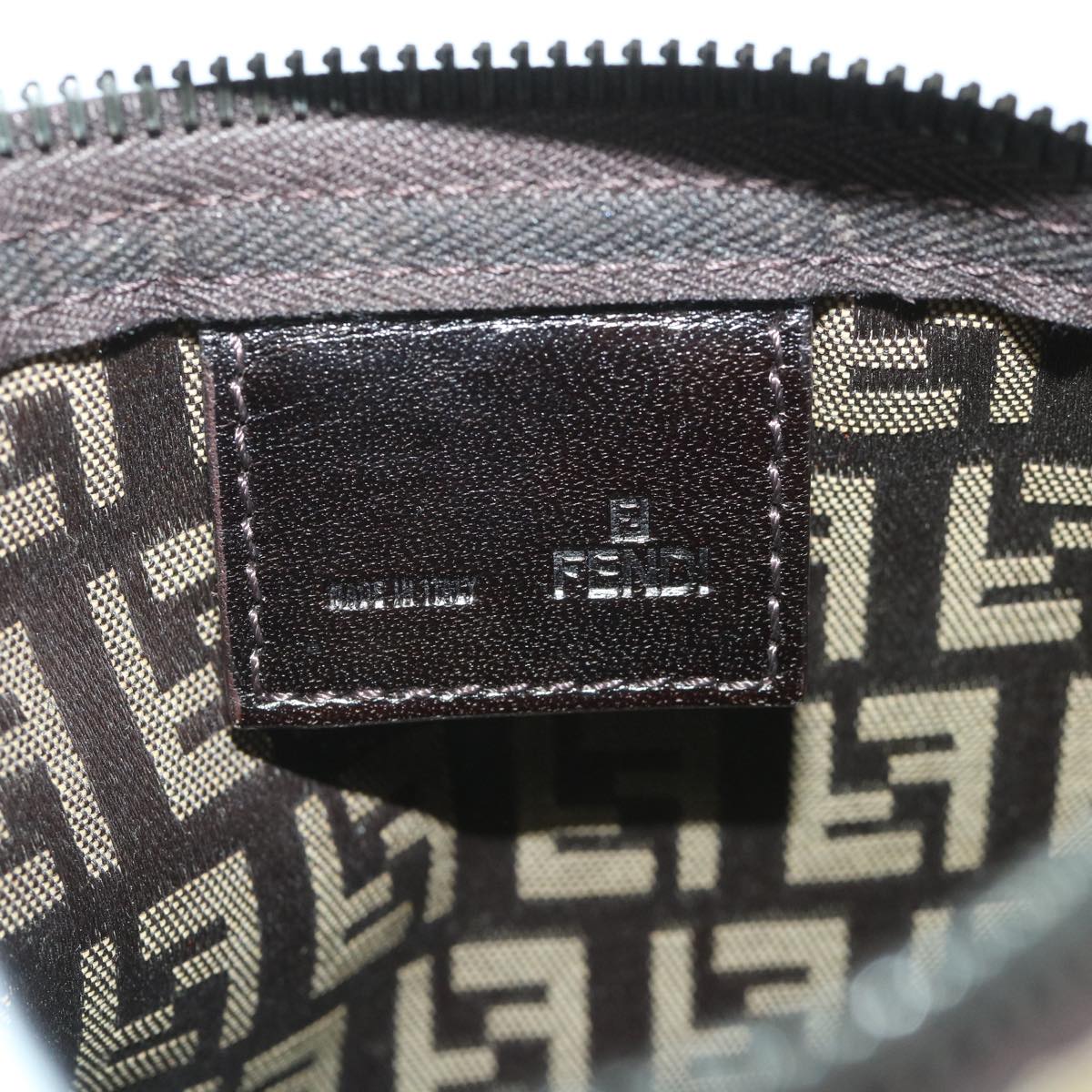 FENDI Zucchino Canvas Hand Bag Beige 57356