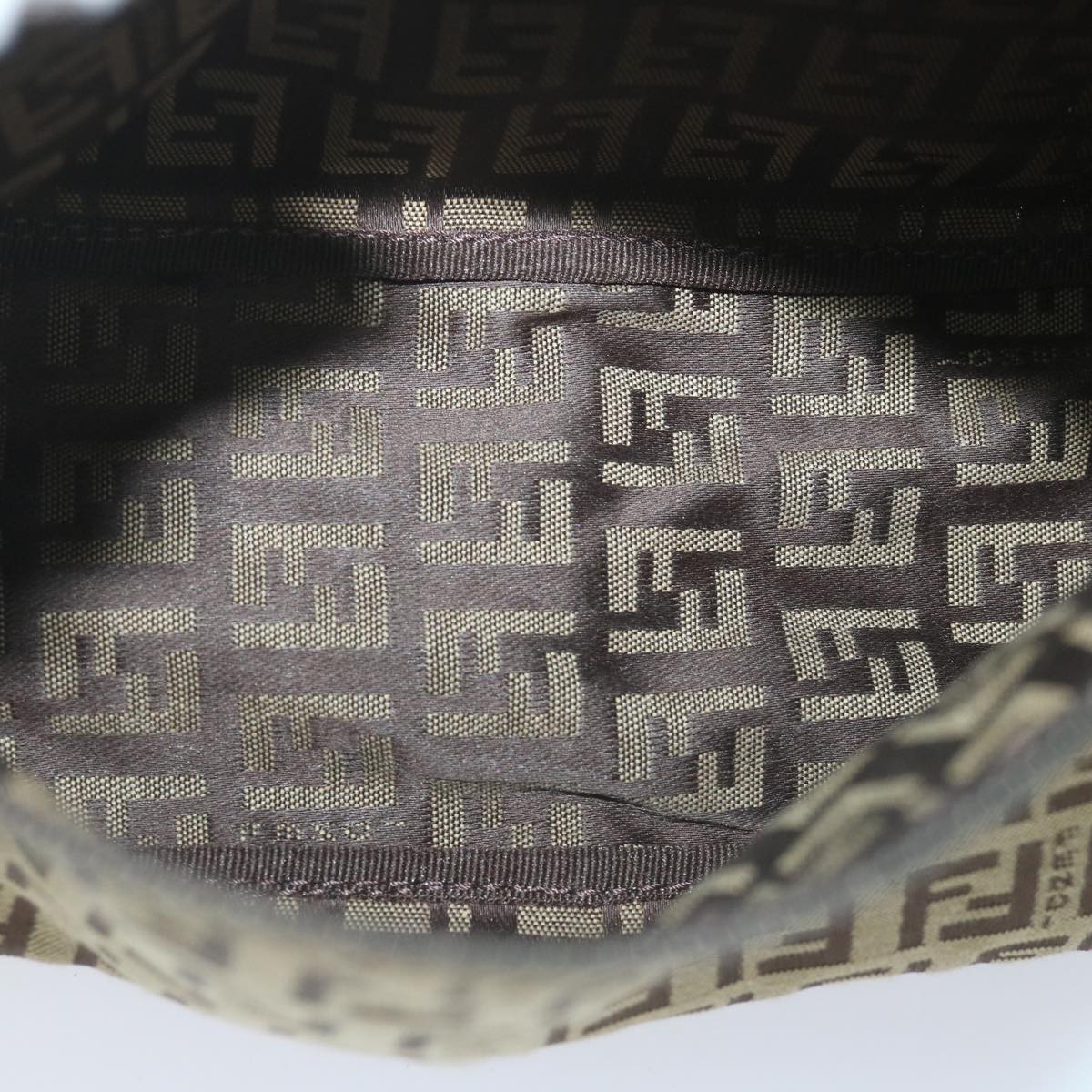 FENDI Zucchino Canvas Hand Bag Beige 57356