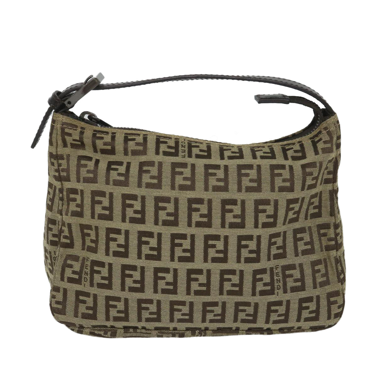 FENDI Zucchino Canvas Hand Bag Beige 57356