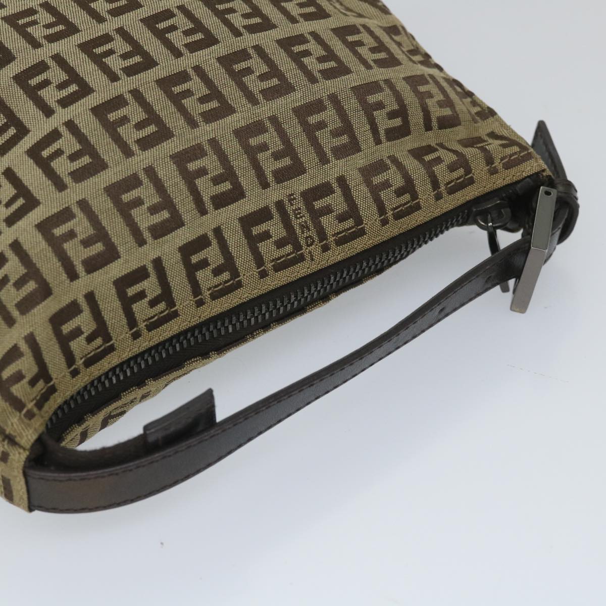 FENDI Zucchino Canvas Hand Bag Beige 57356