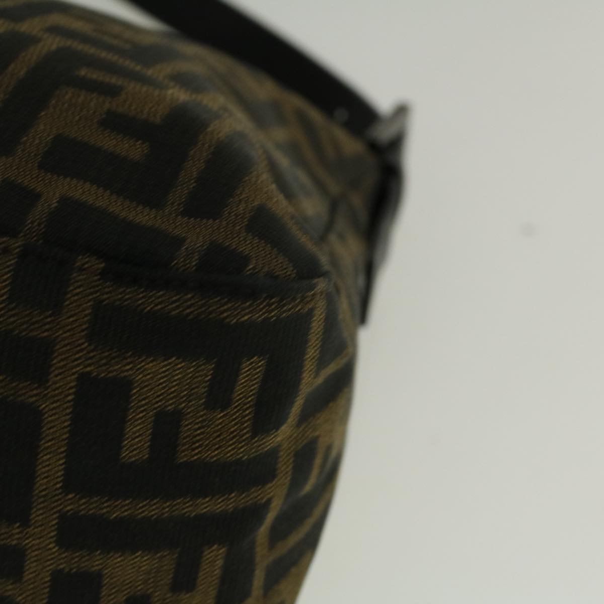 FENDI Zucca Canvas Mamma Baguette Shoulder Bag Brown 57364
