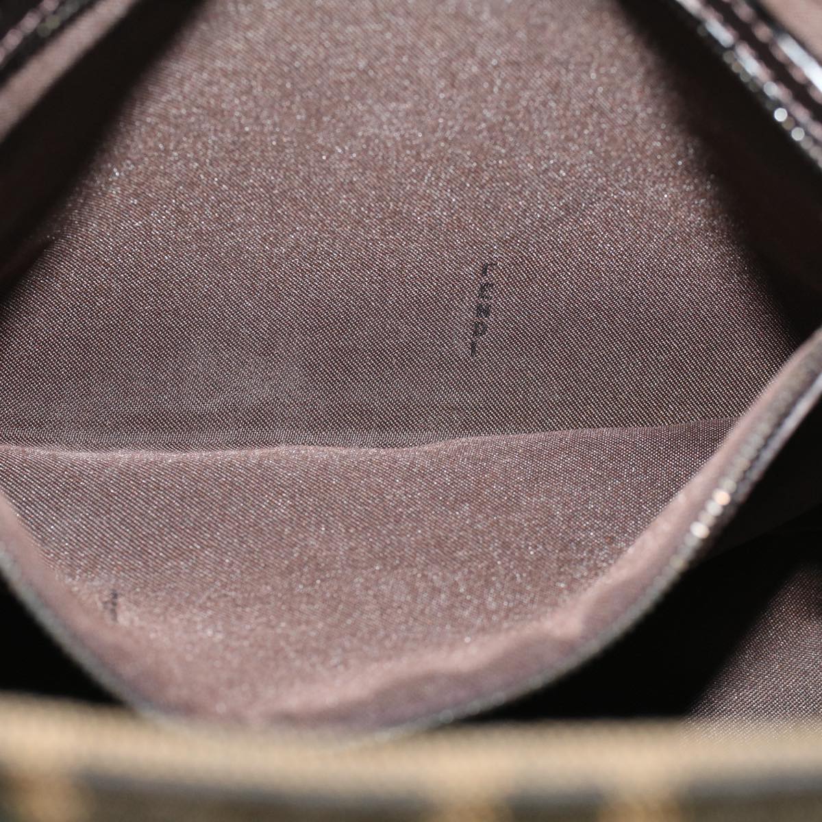 FENDI Zucca Canvas Mamma Baguette Shoulder Bag Brown 57364