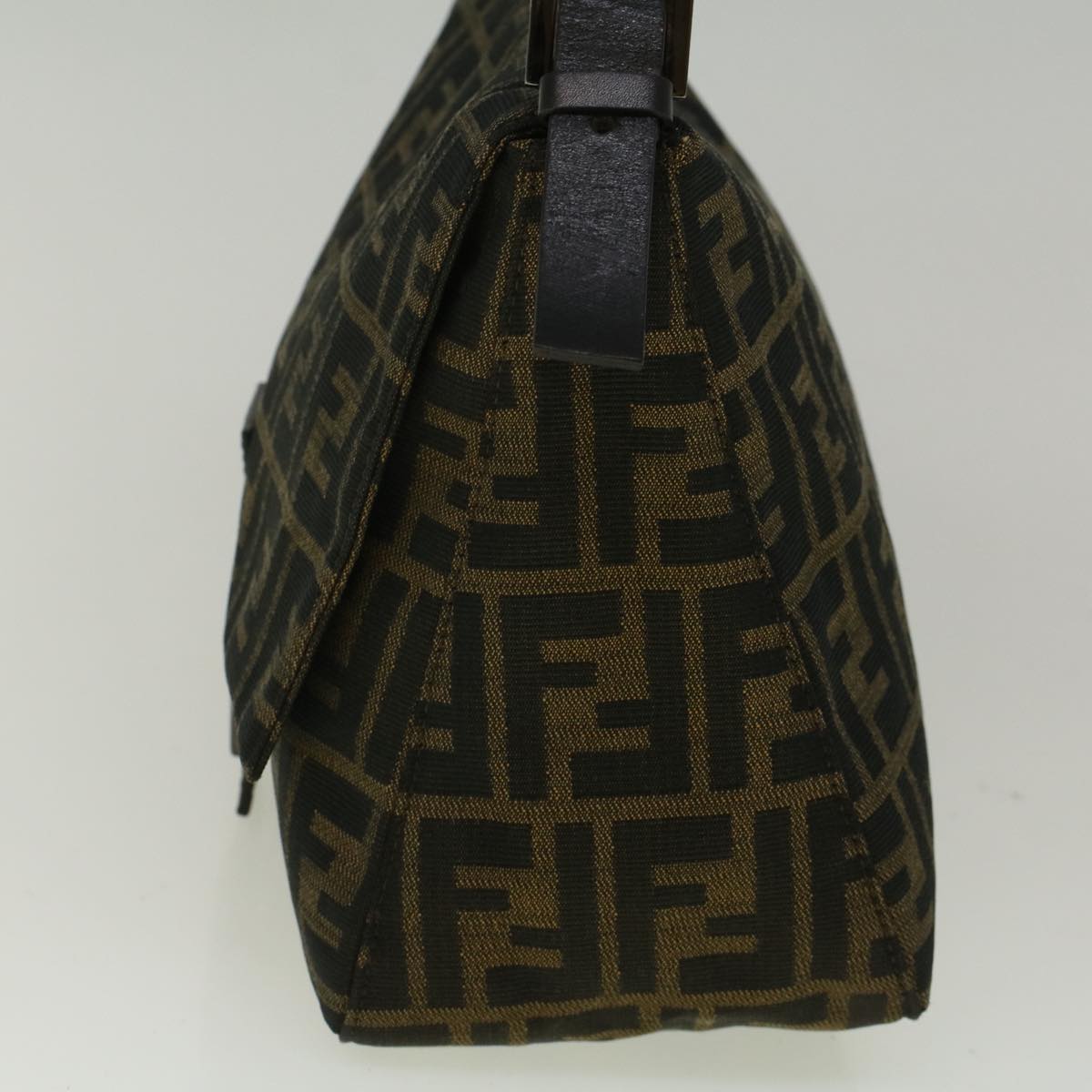 FENDI Zucca Canvas Mamma Baguette Shoulder Bag Brown 57364