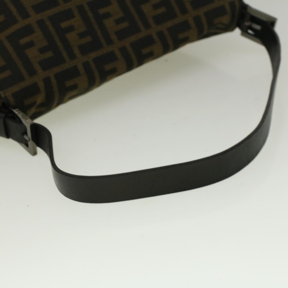 FENDI Zucca Canvas Mamma Baguette Shoulder Bag Brown 57364