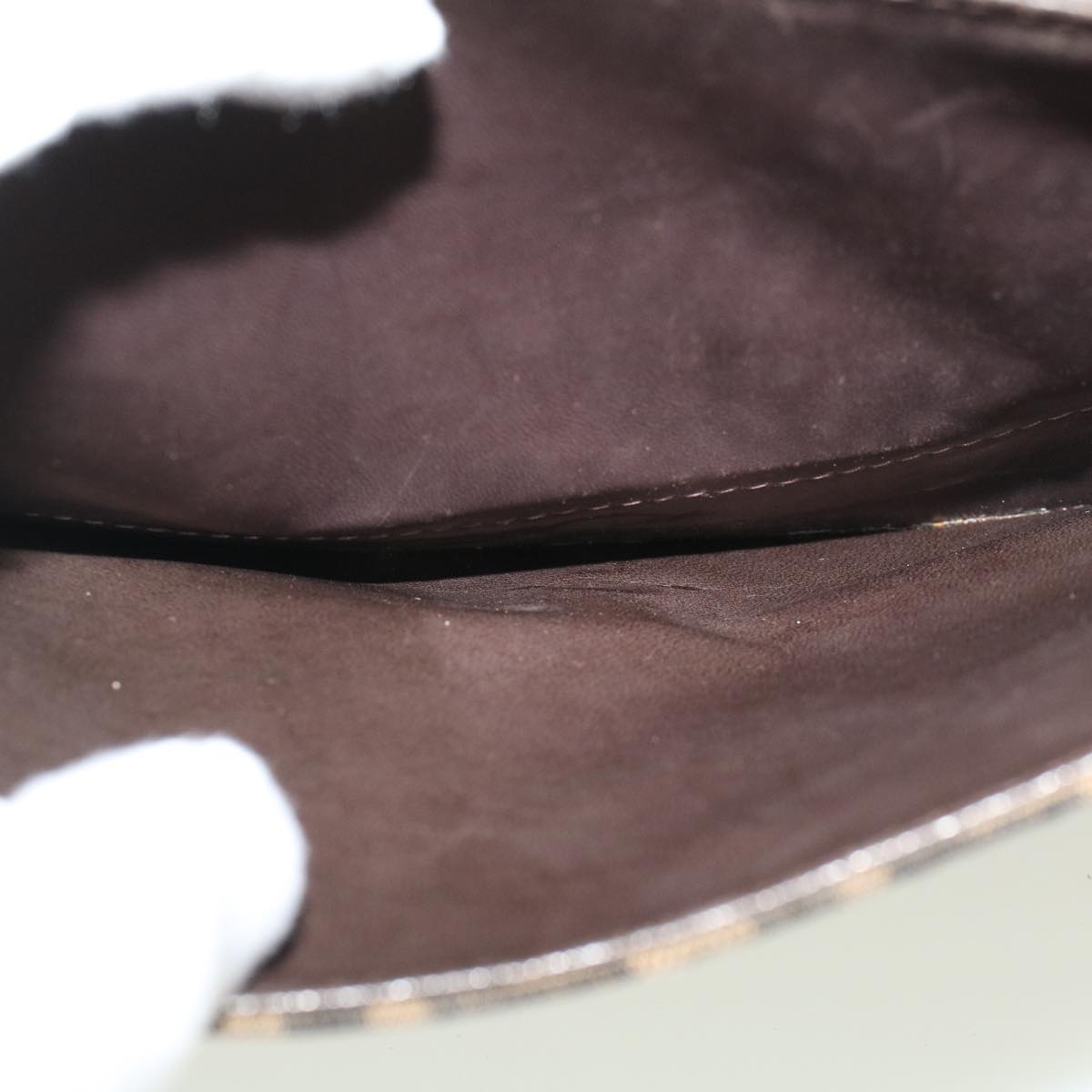 FENDI Zucca Canvas Shoulder Bag Brown 57555
