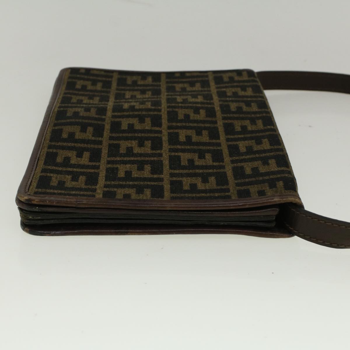 FENDI Zucca Canvas Shoulder Bag Brown 57555
